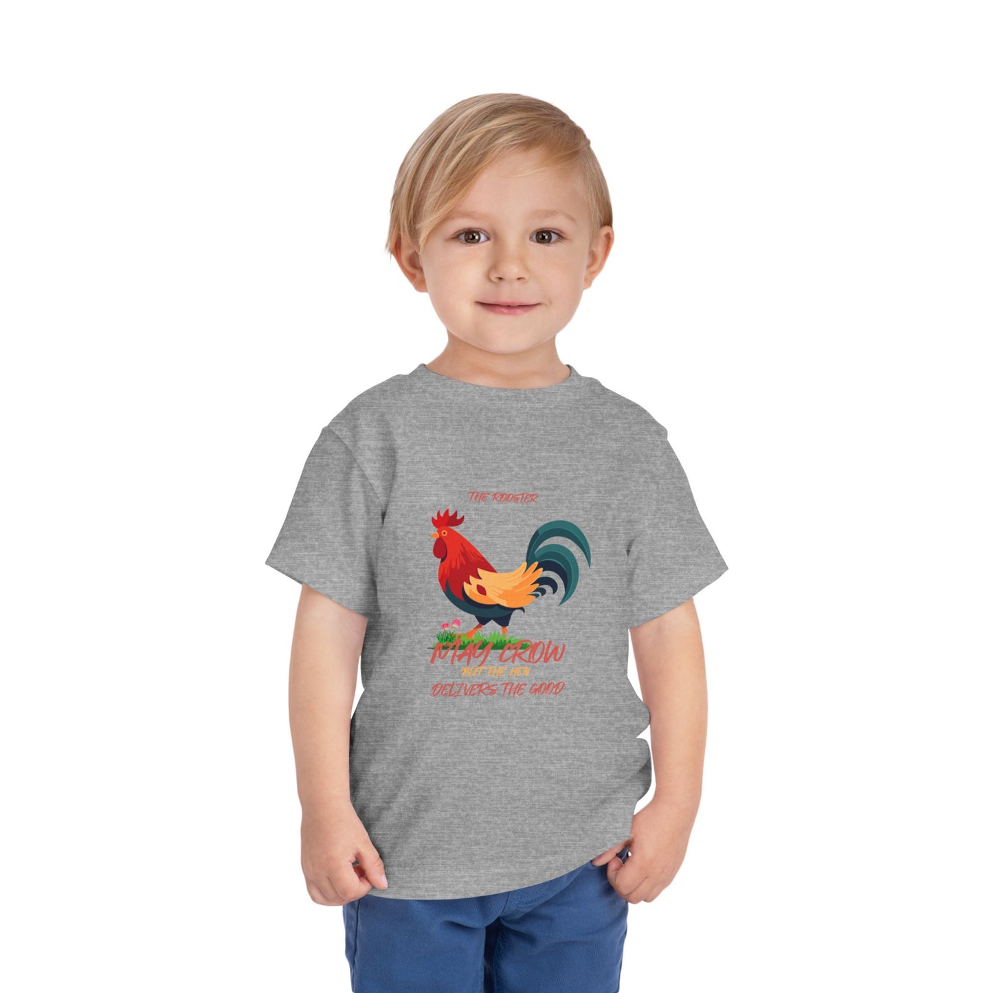 Colorful Rooster Toddler Tee - Perfect for Farm Lovers, Playdates, Birthday Gifts, Cute Casual Wear, Summer Outfits