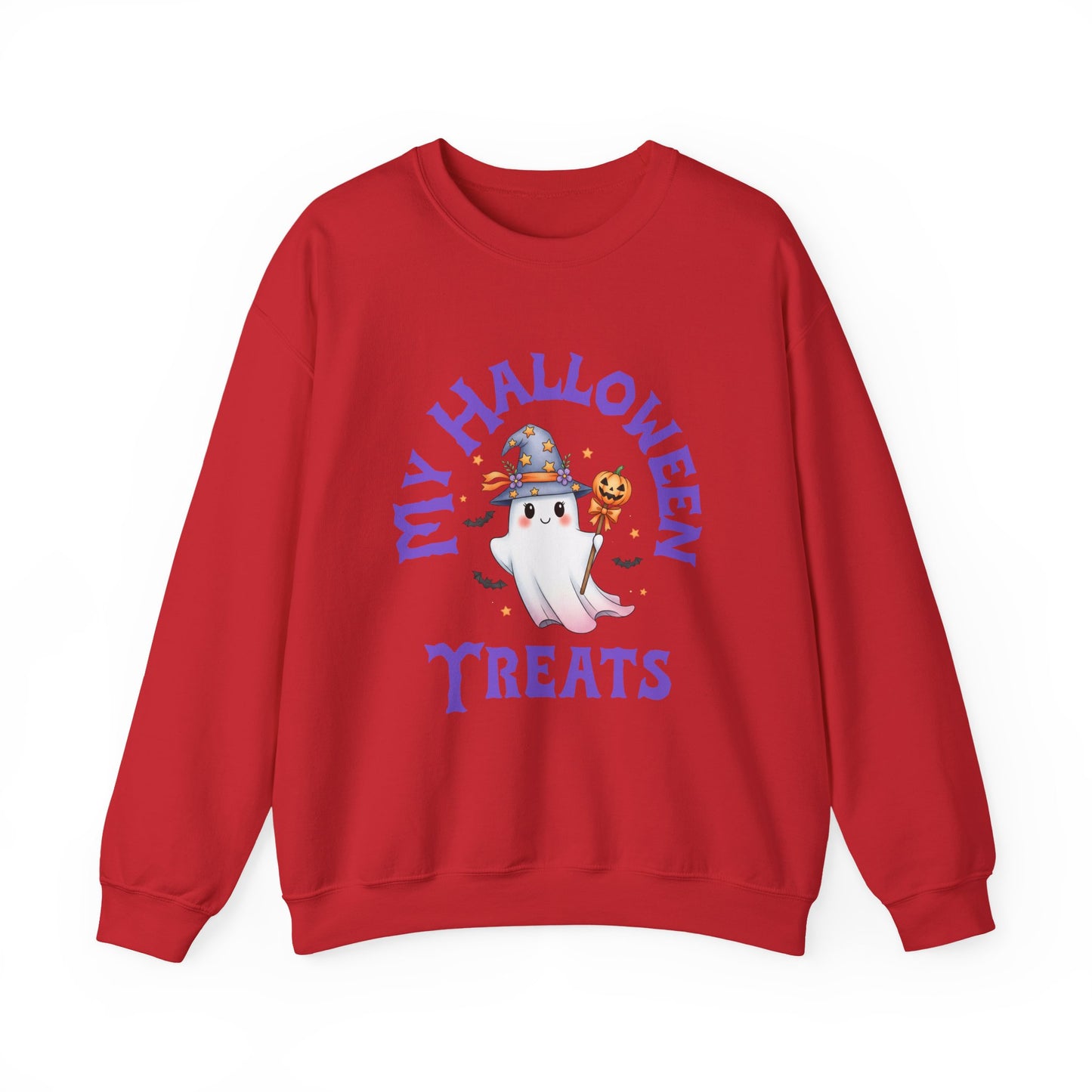 Halloween Ghost Crewneck Sweatshirt, Cozy Halloween Apparel, My Halloween Treats Sweatshirt, Fall Fashion, Spooky Season Gift