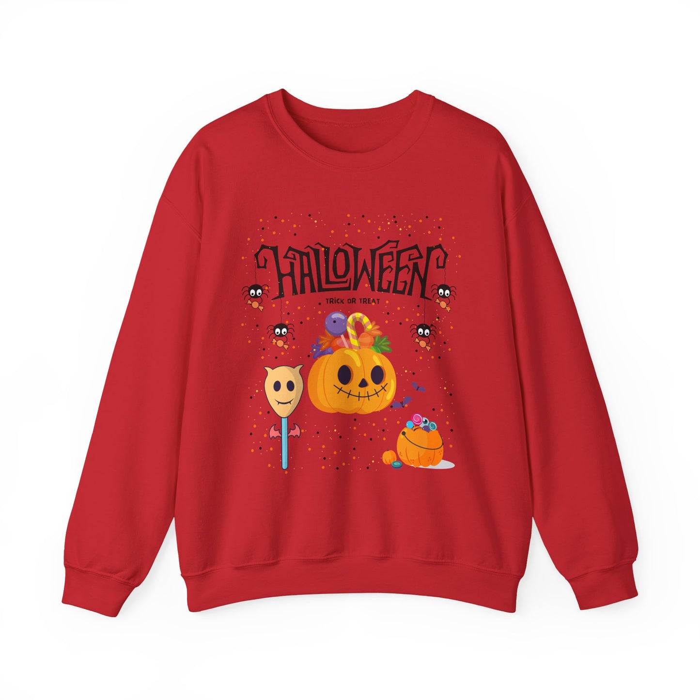 Halloween Themed Unisex Crewneck Sweatshirt, Cozy Fall Apparel, Gifting, Festive Wear, Halloween Decorations, Pumpkin Design