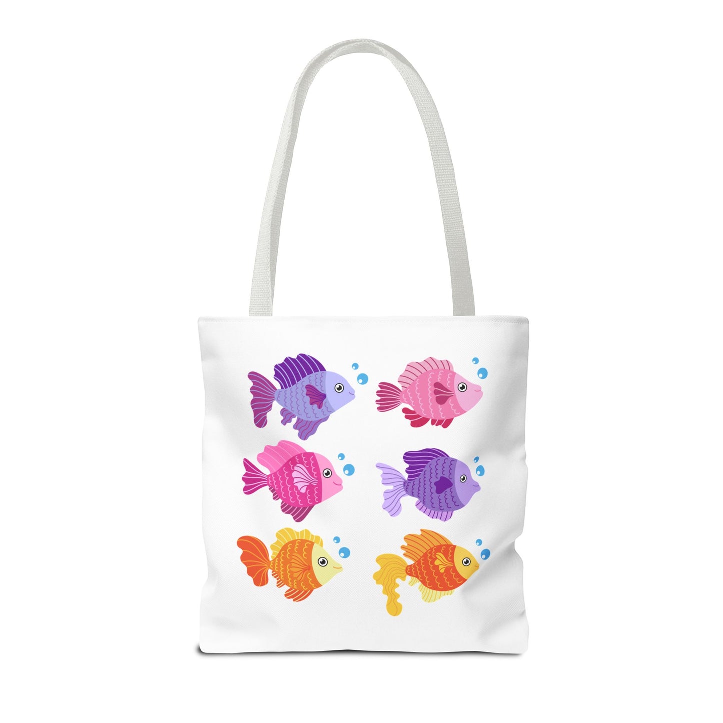 Six fish with cartoonish bubbles Tote Bag