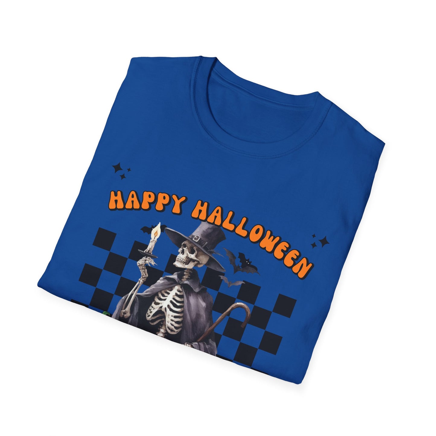 Halloween Skeleton Unisex T-Shirt, Spooky Tee, Cozy Halloween Apparel, Fall Fashion, Trick or Treat Wear, October Celebration Shirt