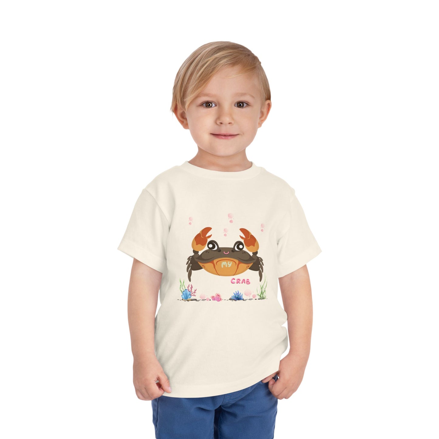 Cute Crab Toddler Tee, Beach Outfit, Summer Fun Shirt, Kids Gift, Children's Clothing, Playful Summer Vibes, Ocean Theme