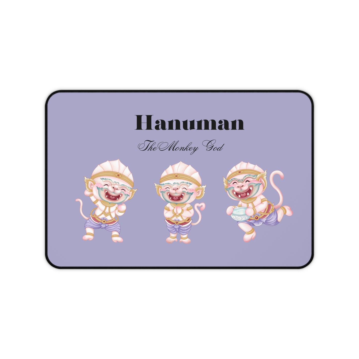 Hanuman Desk Mat - Hindu Mythology Themed Office Decor, Computer Mouse Pad, Gift for Animators, Cute Workspace Accessories