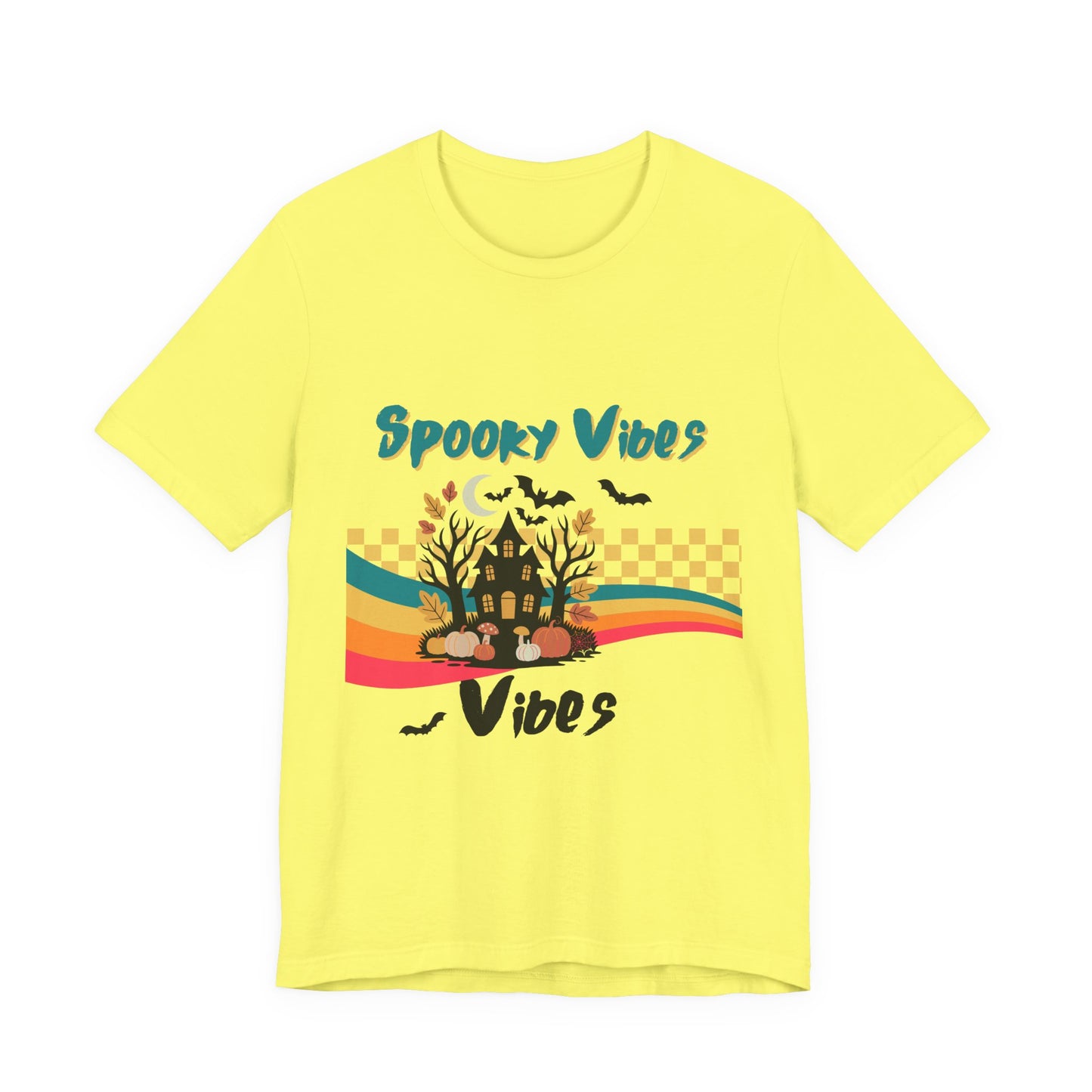 Spooky Vibes Graphic Tee, Unisex Halloween Shirt, Fall Fashion, Casual T-Shirt, Unique Gift for Halloween Lovers, Autumn Wardrobe Essential