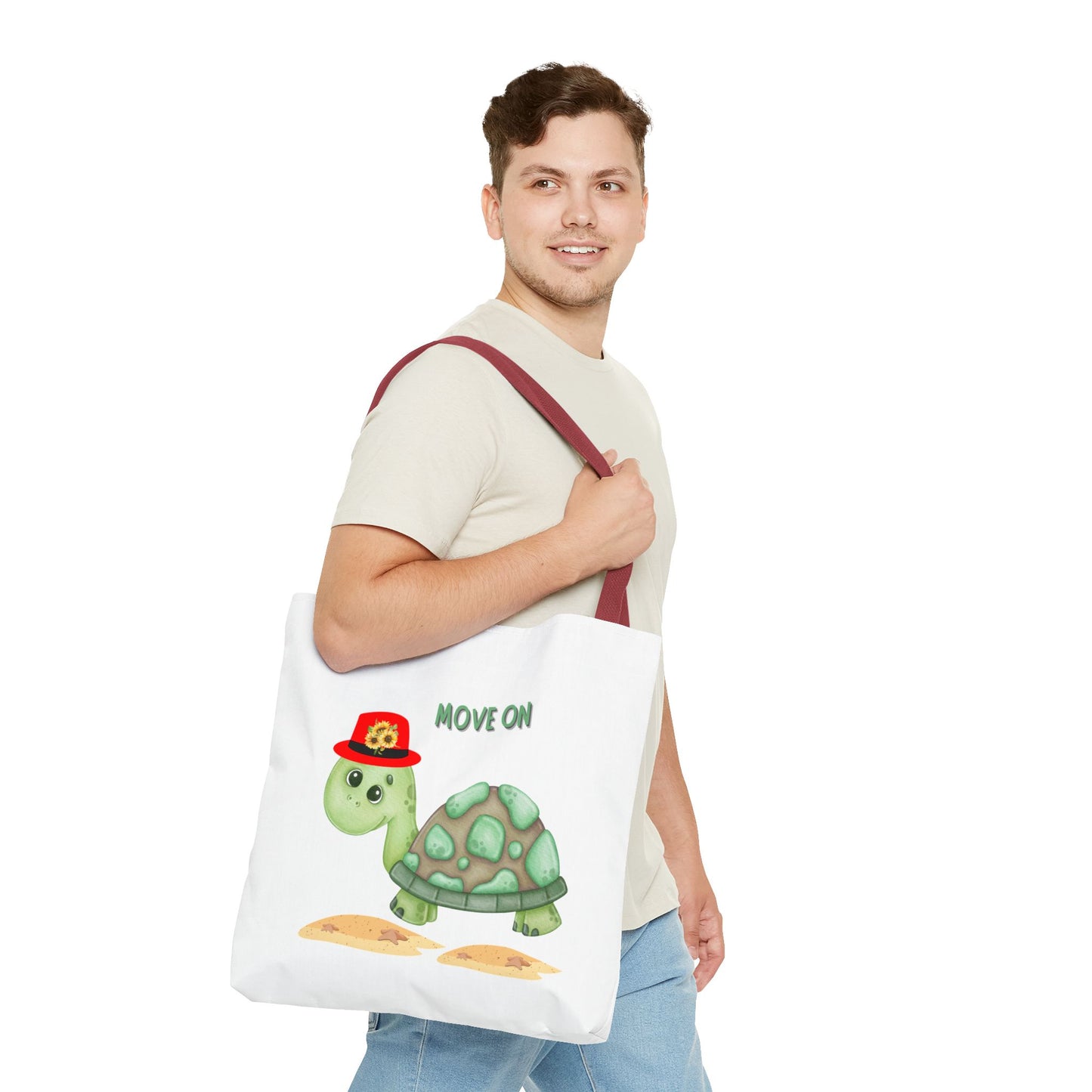 Turtle with a sunflower hat Tote Bag