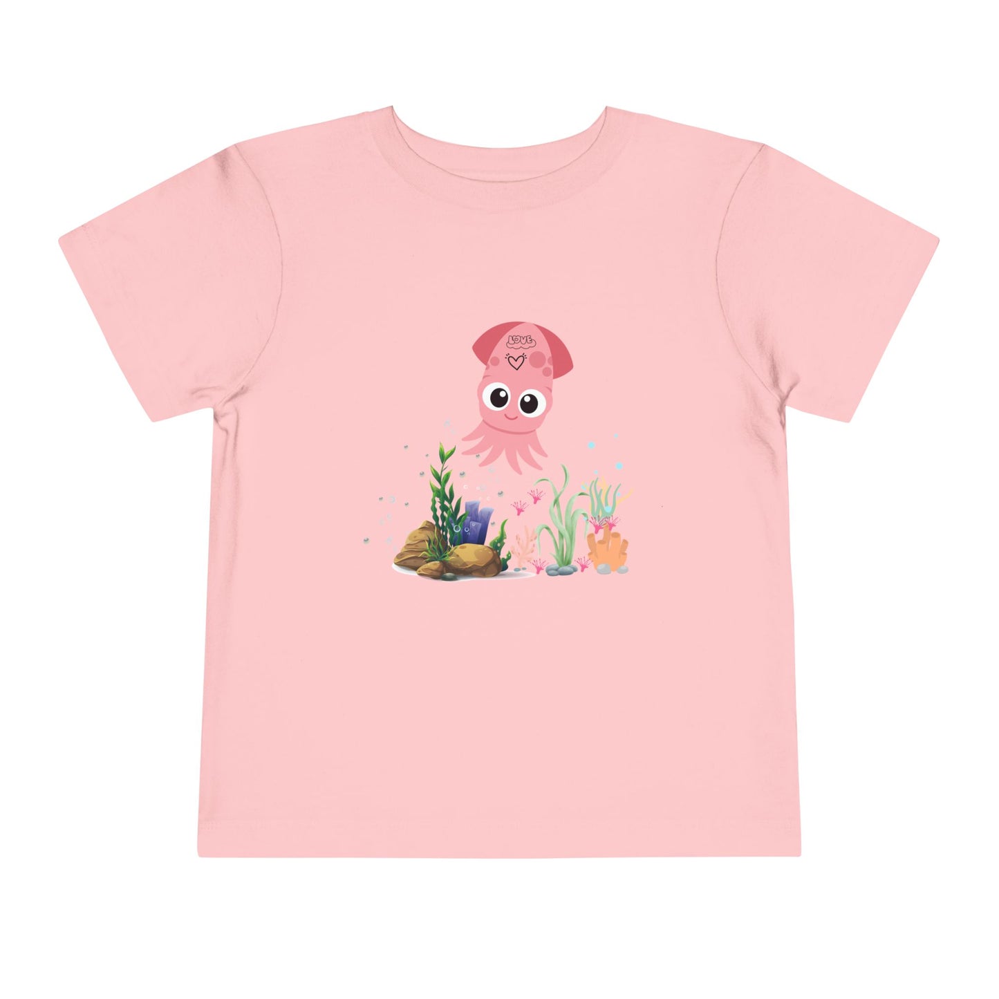 Adorable Pink Octopus Toddler Tee, Kids Beach Shirt, Summer Outfit, Birthday Gift, Animal Lover Top