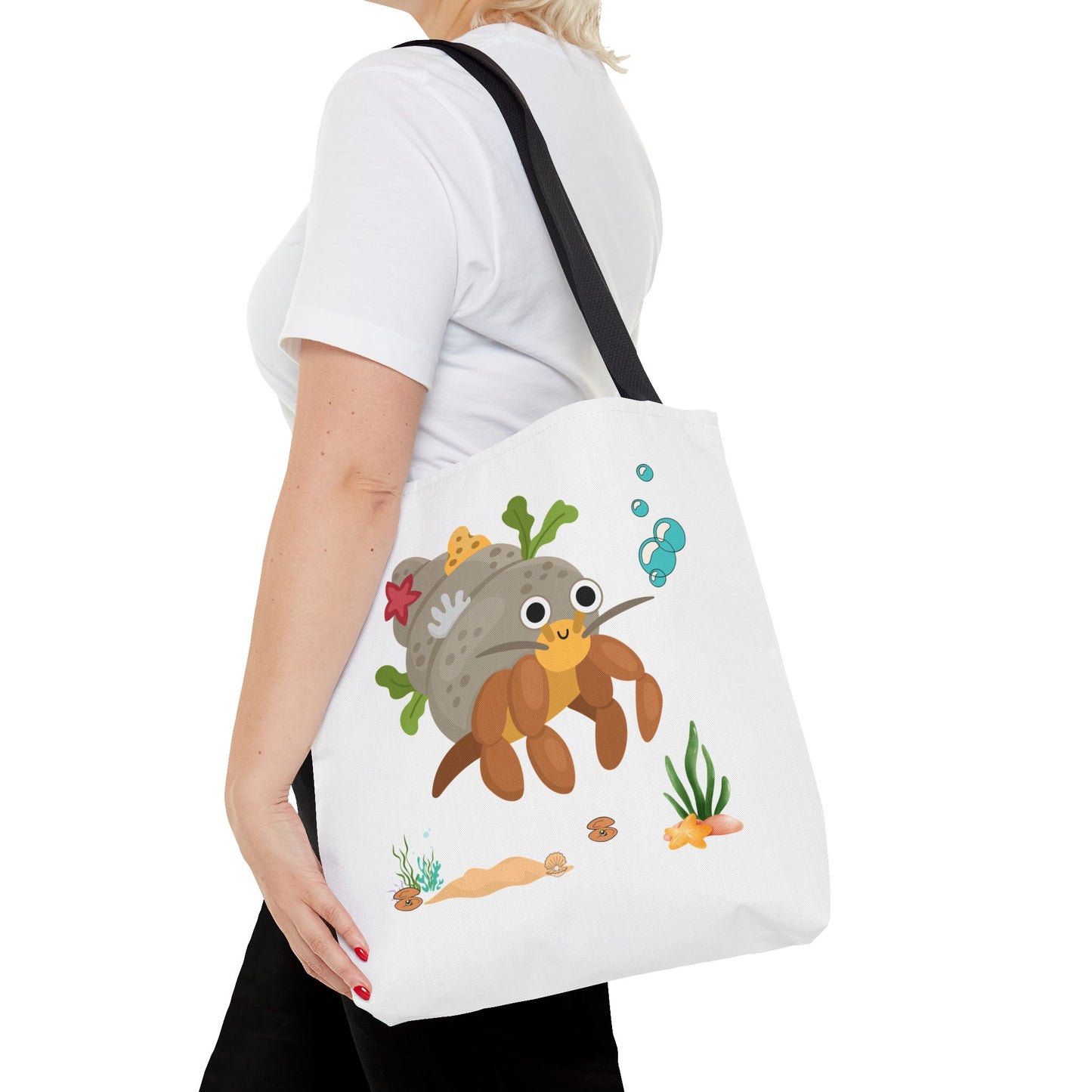 Hermit crab with shell underwater Tote Bag