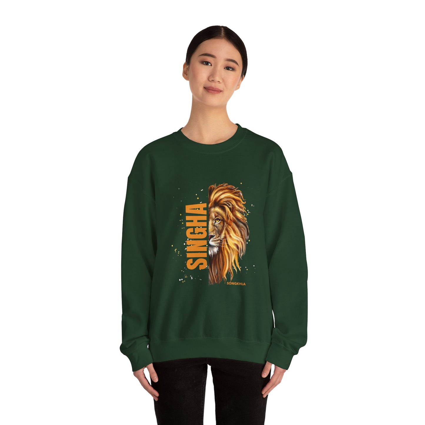 Majestic Lion Sweatshirt | Unisex Heavy Blend™ Crewneck | Gift for Animal Lovers, Stylish Fashion, Cozy Outfit, Unique Design, Casual Wear
