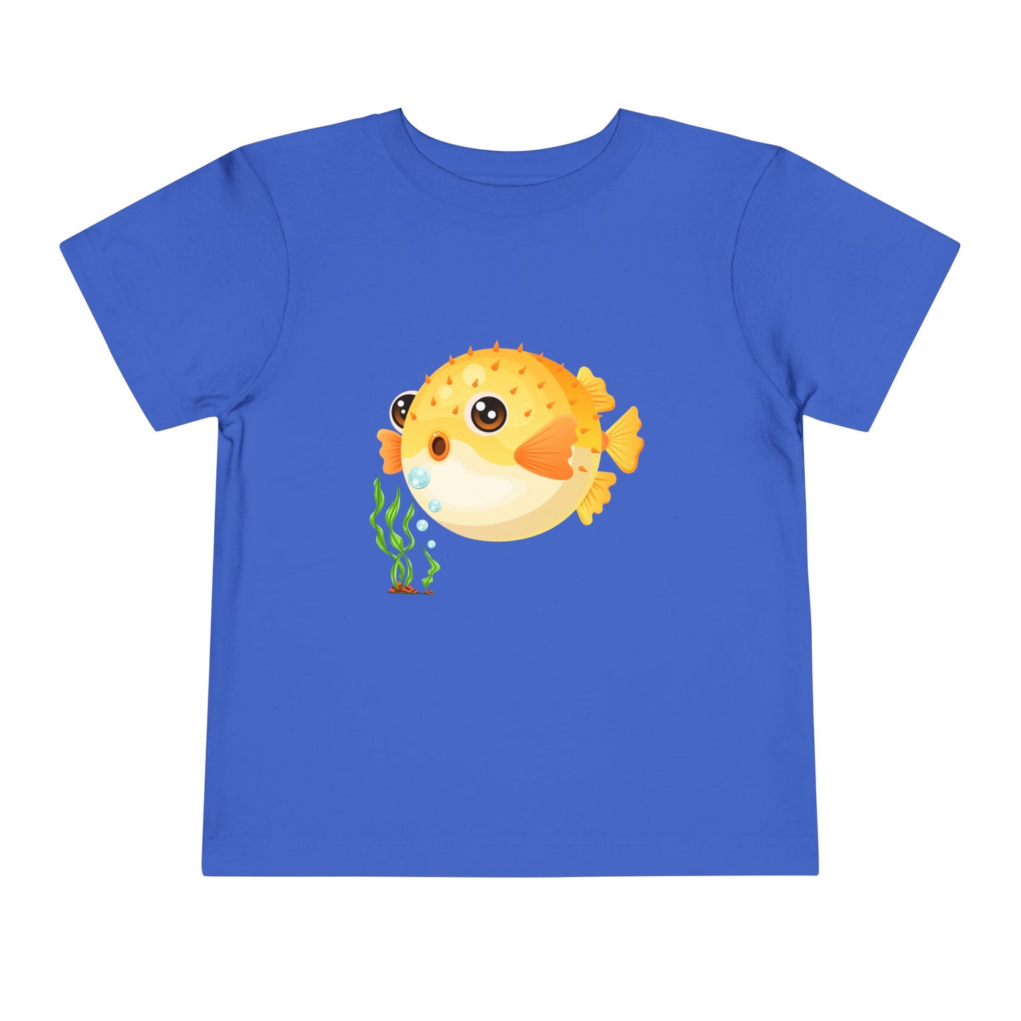 Cute Pufferfish Toddler Tee, Fun Kids T-Shirt, Beach Day Outfit, Summer Fun Apparel, Marine Life Tee