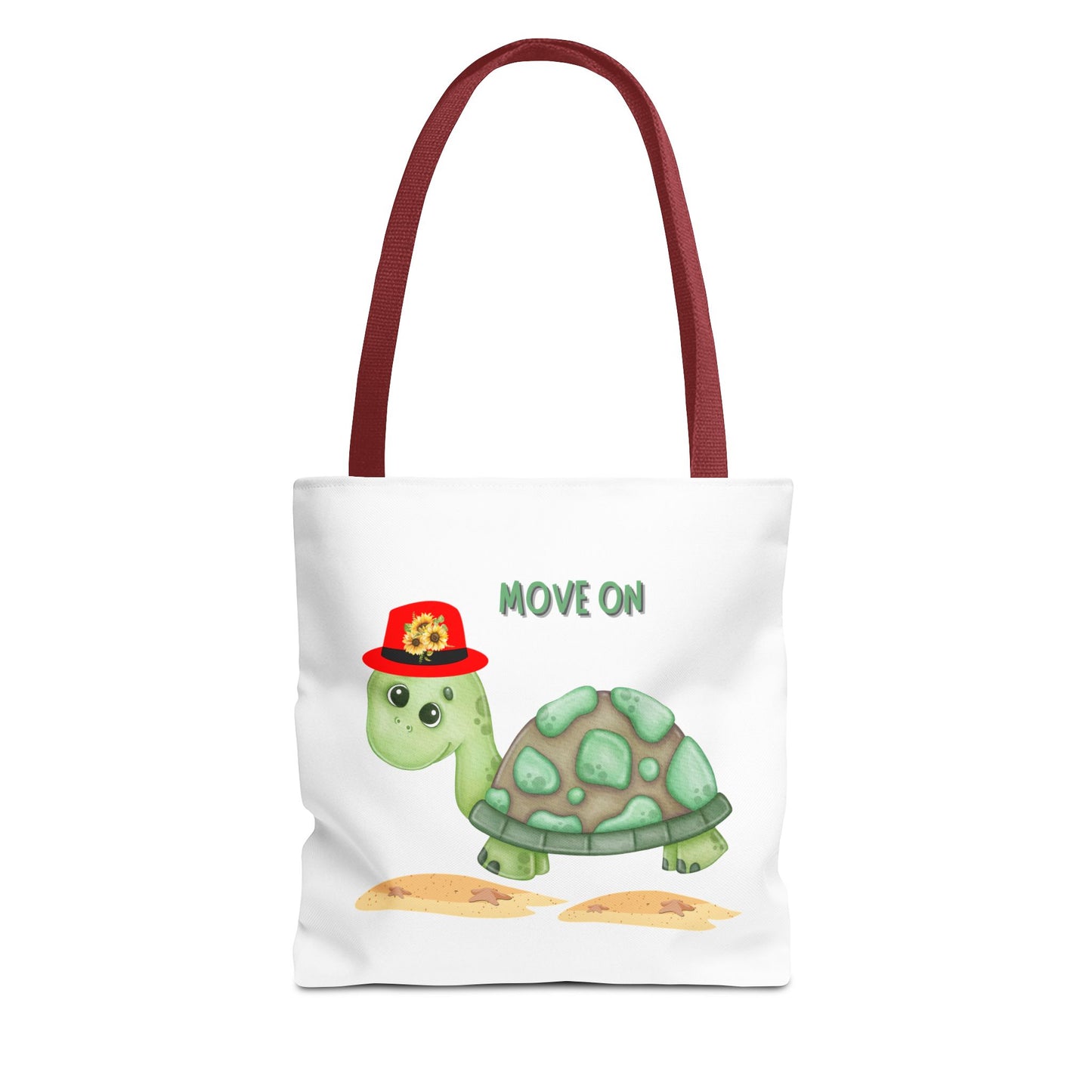 Turtle with a sunflower hat Tote Bag