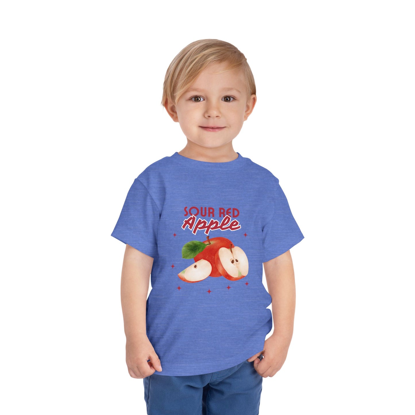Cute Toddler Apple Tee, Short Sleeve Shirt for Kids, Summer Outfit, Gift for Toddlers, Fruit Themed Clothing, Birthday Party Wear