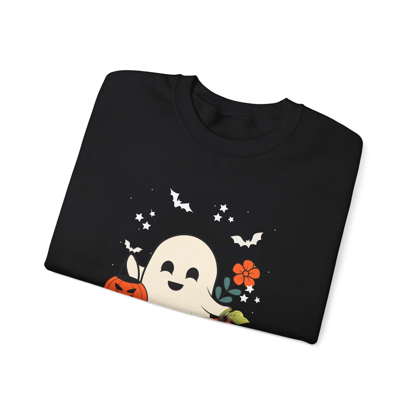 Halloween Ghost Sweatshirt, Cozy Unisex Crewneck for Fall, Stay Spooky Sweatshirt, Perfect for Halloween, Autumn Wardrobe Essential