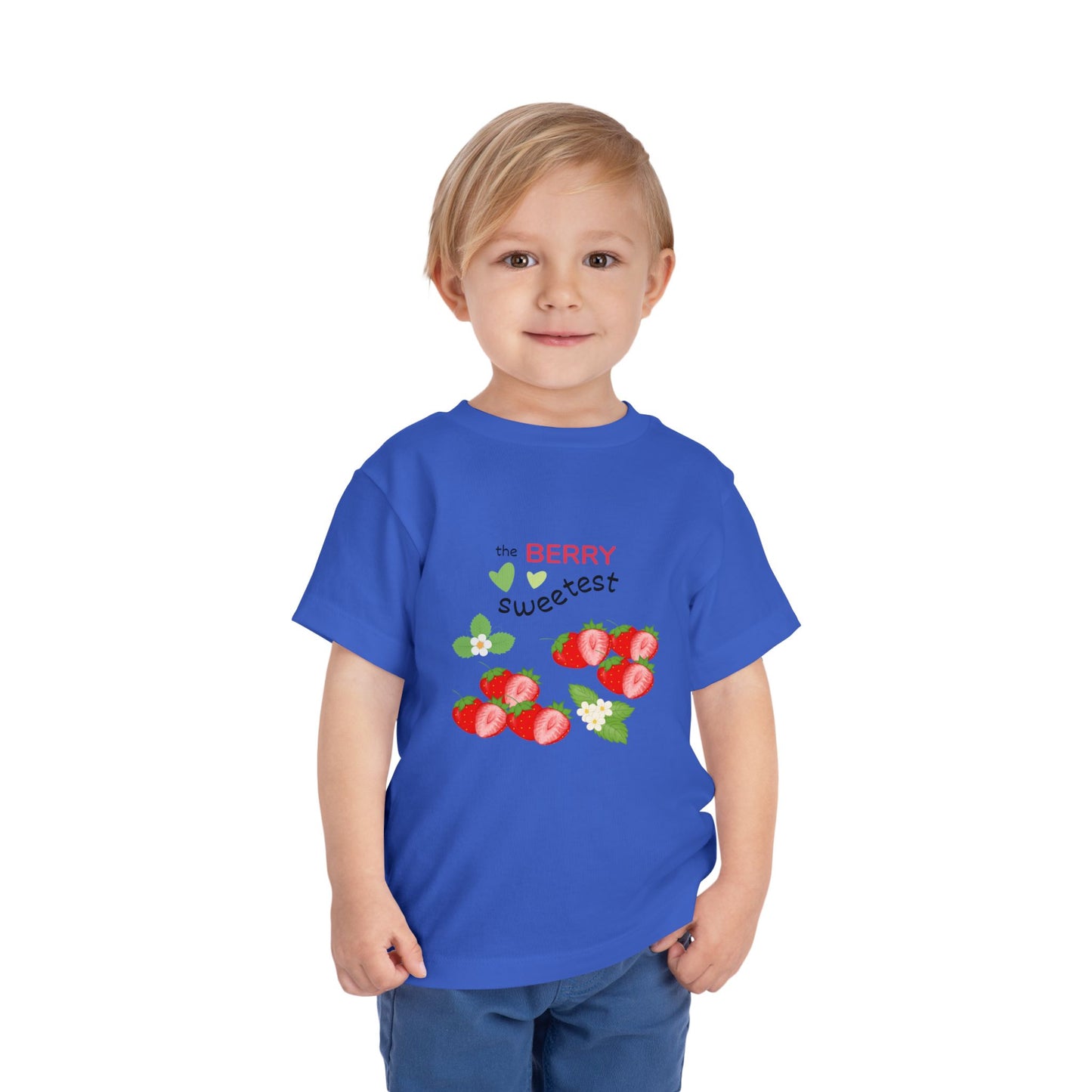 Toddler Berry Sweetest Tee, Cute Kids T-Shirt, Strawberry Design Shirt, Summer Apparel, Birthday Gift, Toddler Clothing