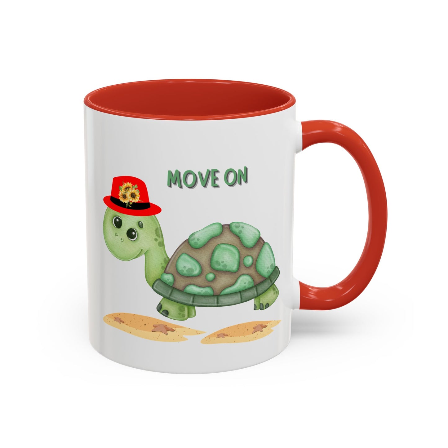 Turtle with a sunflower hat Coffee Mug