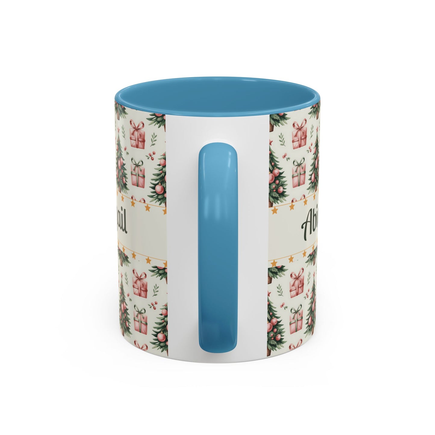 Personalized Christmas Accent Coffee Mug - Holiday Gift, Custom Name Mug, Festive Drinkware, Winter Celebrations, Home Decor