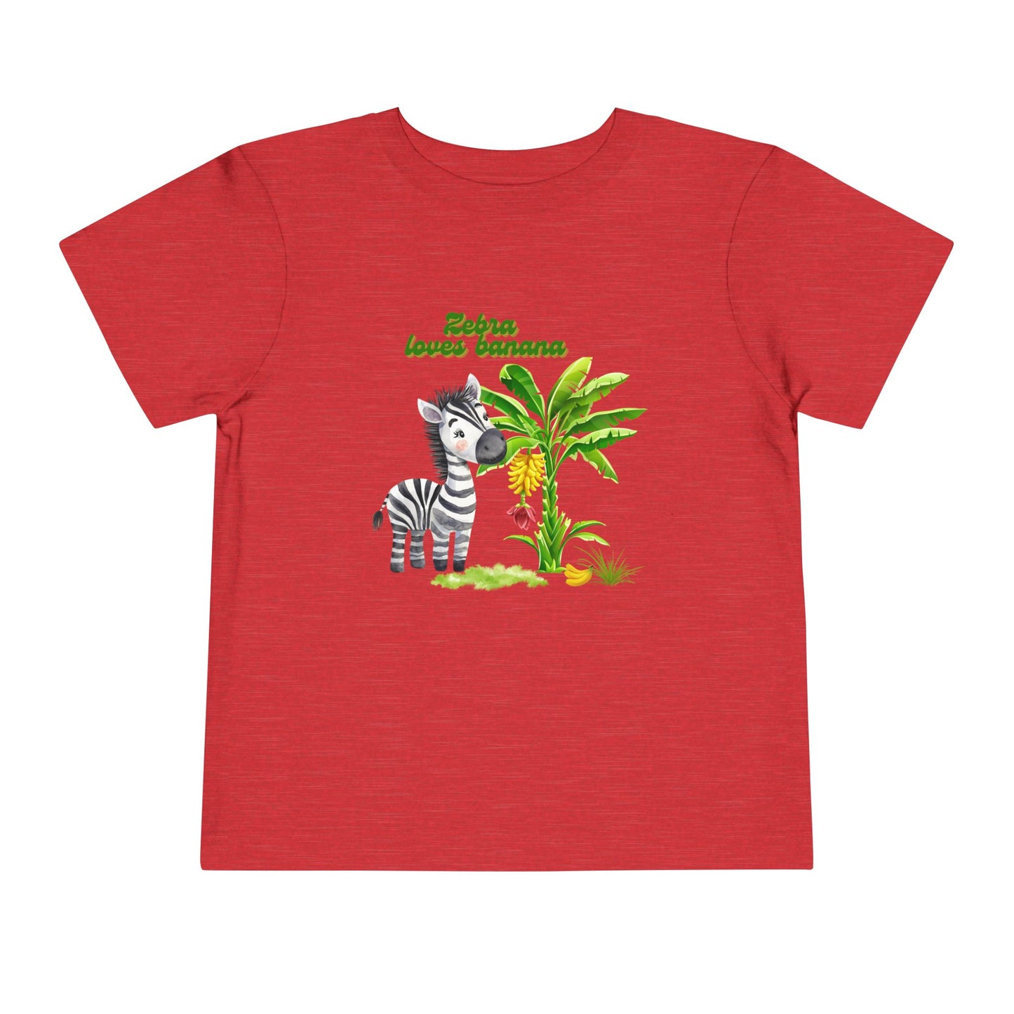Cute Zebra Loves Bananas Toddler Tee, Kids Animal Birthday Gift, Playful Summer Wear, Fun Graphic T-Shirt, Adorable Toddler Apparel