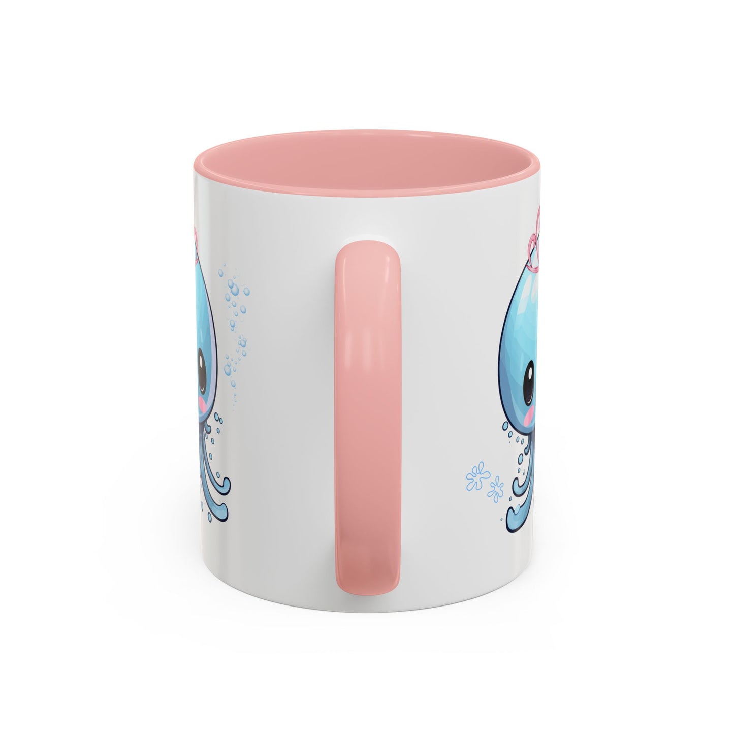Blue jellyfish with a pink tiara Coffee Mug