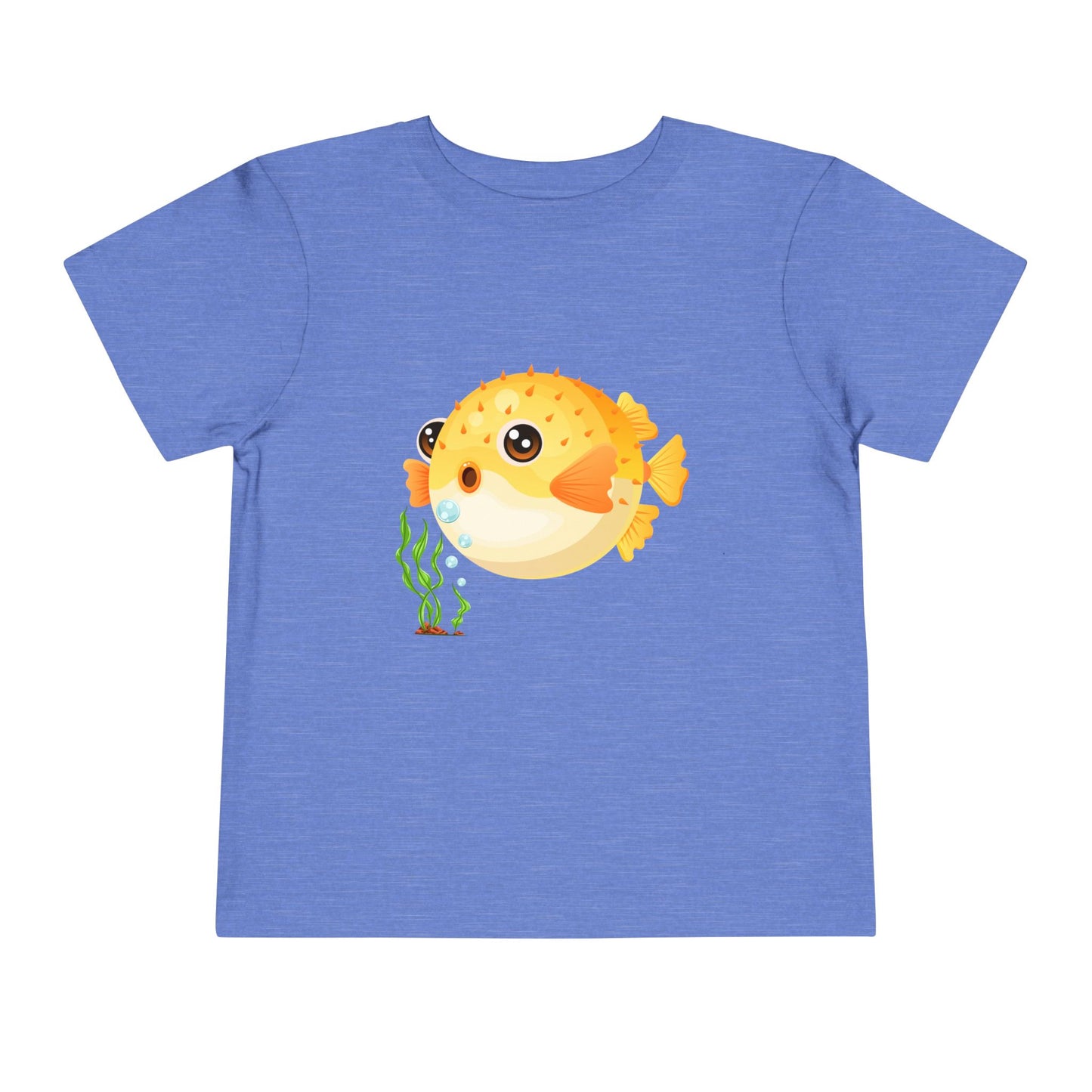 Cute Pufferfish Toddler Tee, Fun Kids T-Shirt, Beach Day Outfit, Summer Fun Apparel, Marine Life Tee