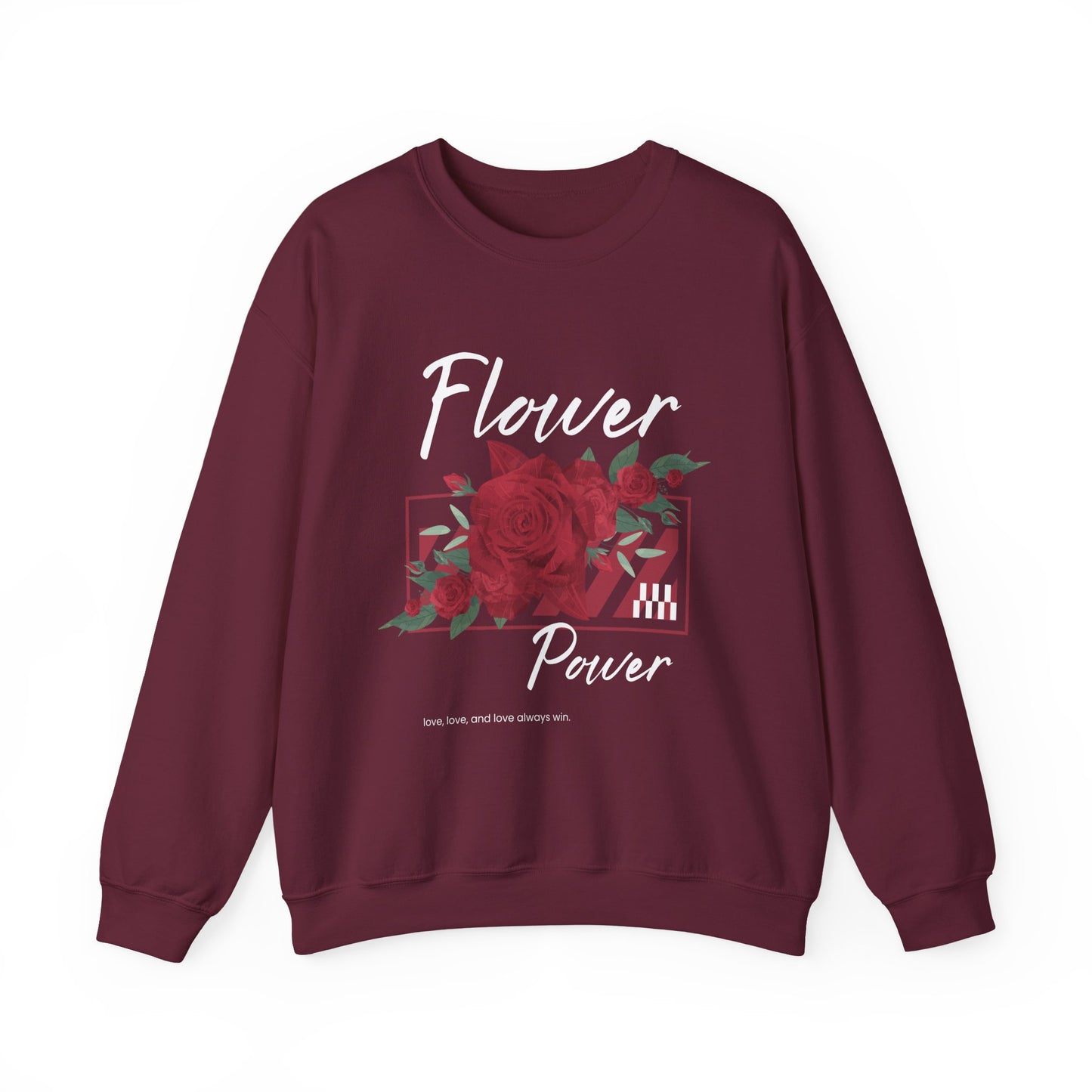 Flower Power Sweatshirt - Cozy Unisex Crewneck for Nature Lovers, Gifts for Her, Fall Fashion, Casual Wear, Floral Sweatshirts