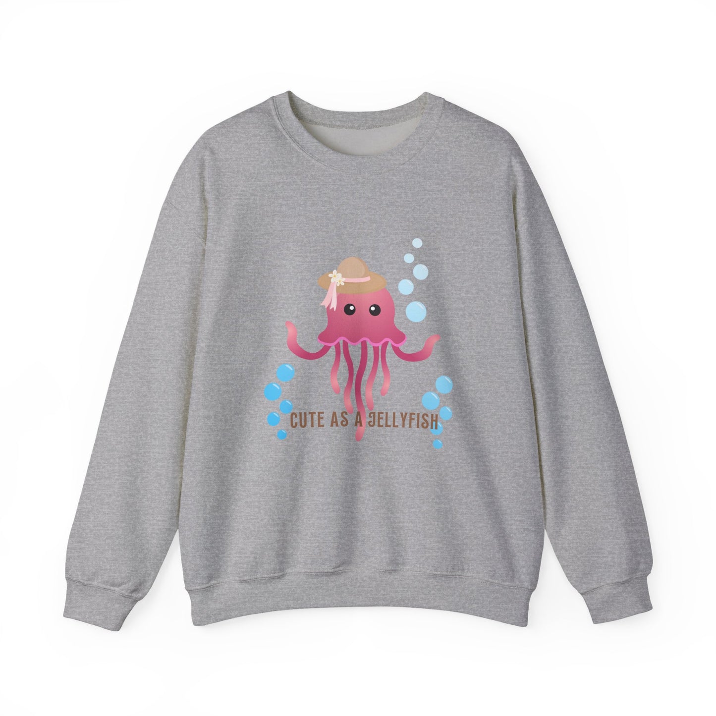 Cute Jellyfish Sweatshirt for Cozy Vibes, Unisex Crewneck, Gift for Ocean Lovers, Fun Casual Wear, Beach Day Outfit, Comfortable Style