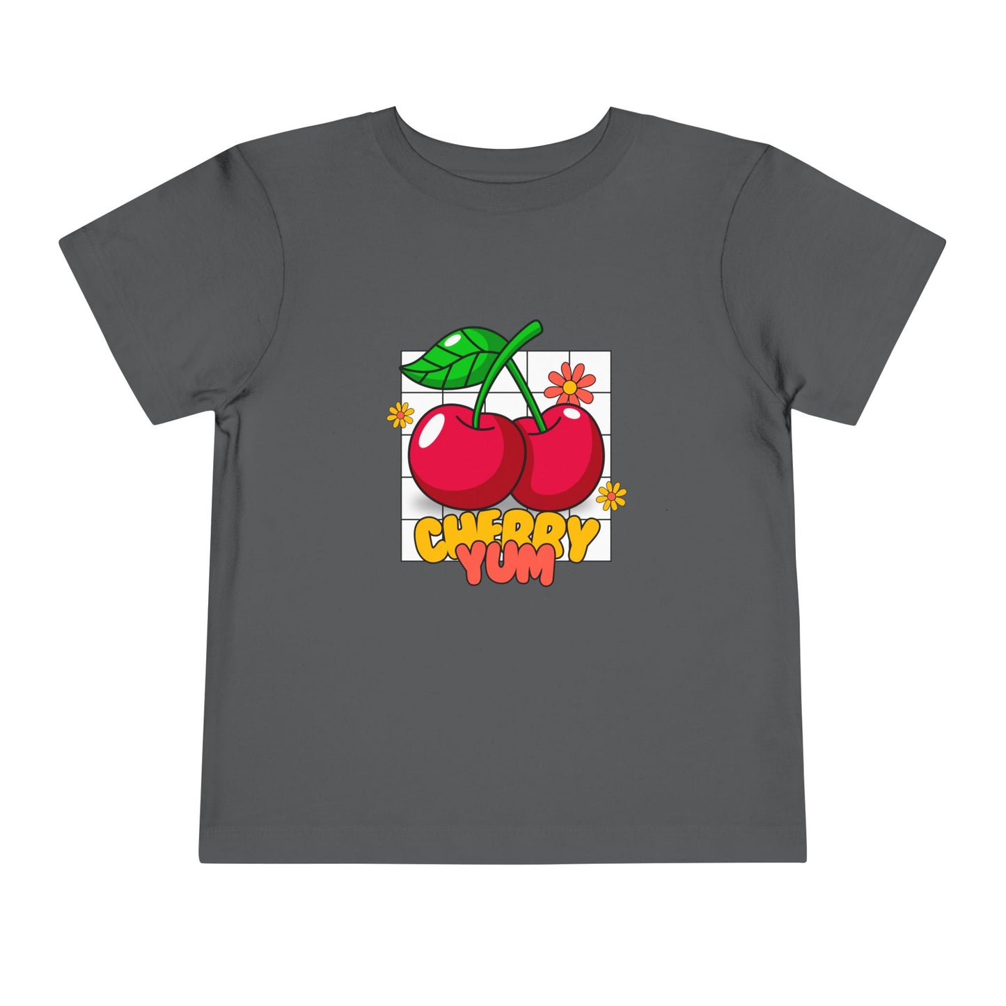 Cute Cherry Toddler Tee - Fun Summer T-Shirt for Kids, Birthday Gift, Playtime Shirt, Cherry Yum Design, Toddler Apparel, Cute Kids Clothing
