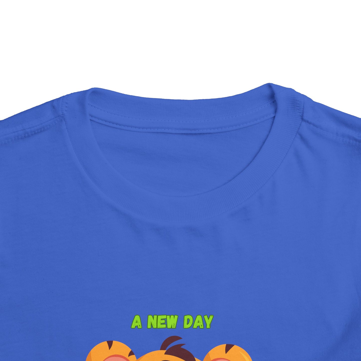 Adorable Toddler Tiger Tee, Cute Animal Tee for Kids, Birthday Gift, Playtime Shirt, Baby Shower Gift, A New Day A New Cheer