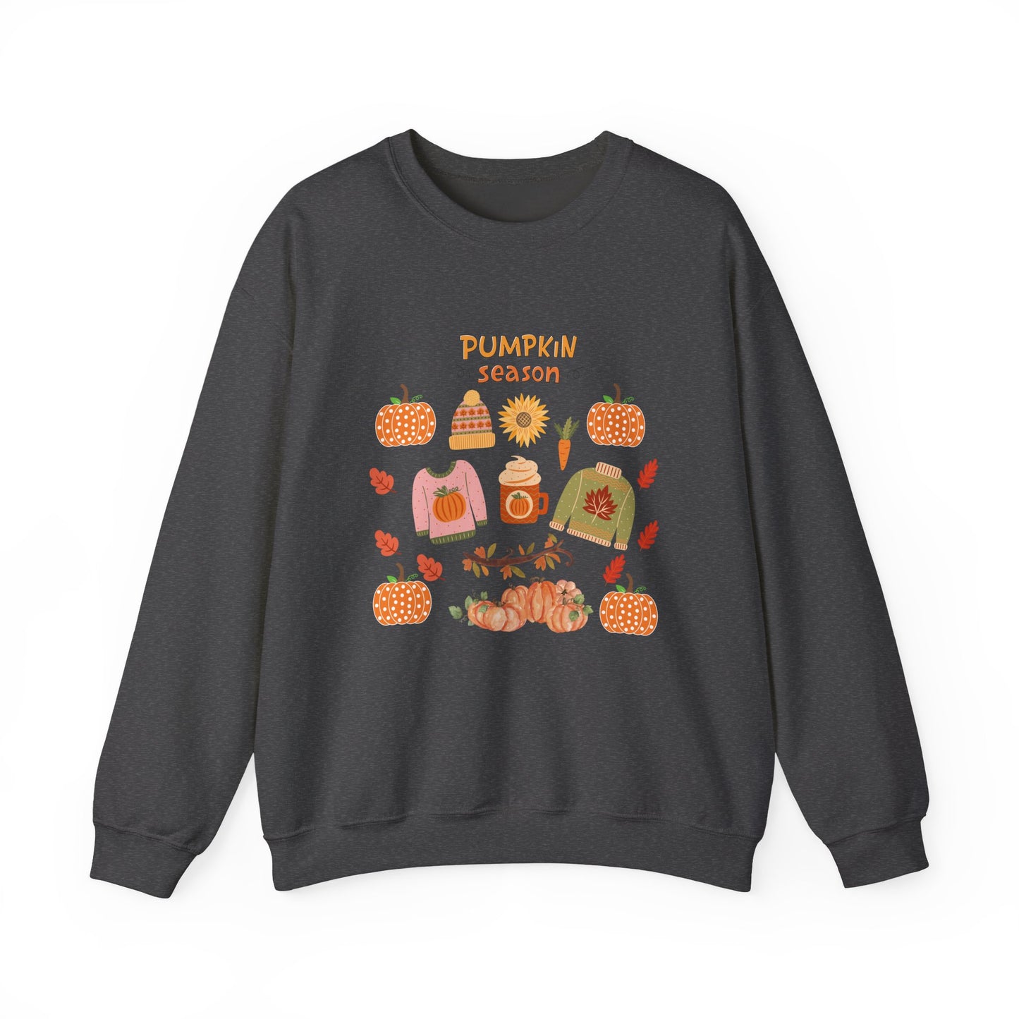 Autumn Vibes Crewneck Sweatshirt, Pumpkin Season Apparel, Cozy Fall Sweater, Unisex Sweatshirt for Thanksgiving, Pumpkin Lover Gift