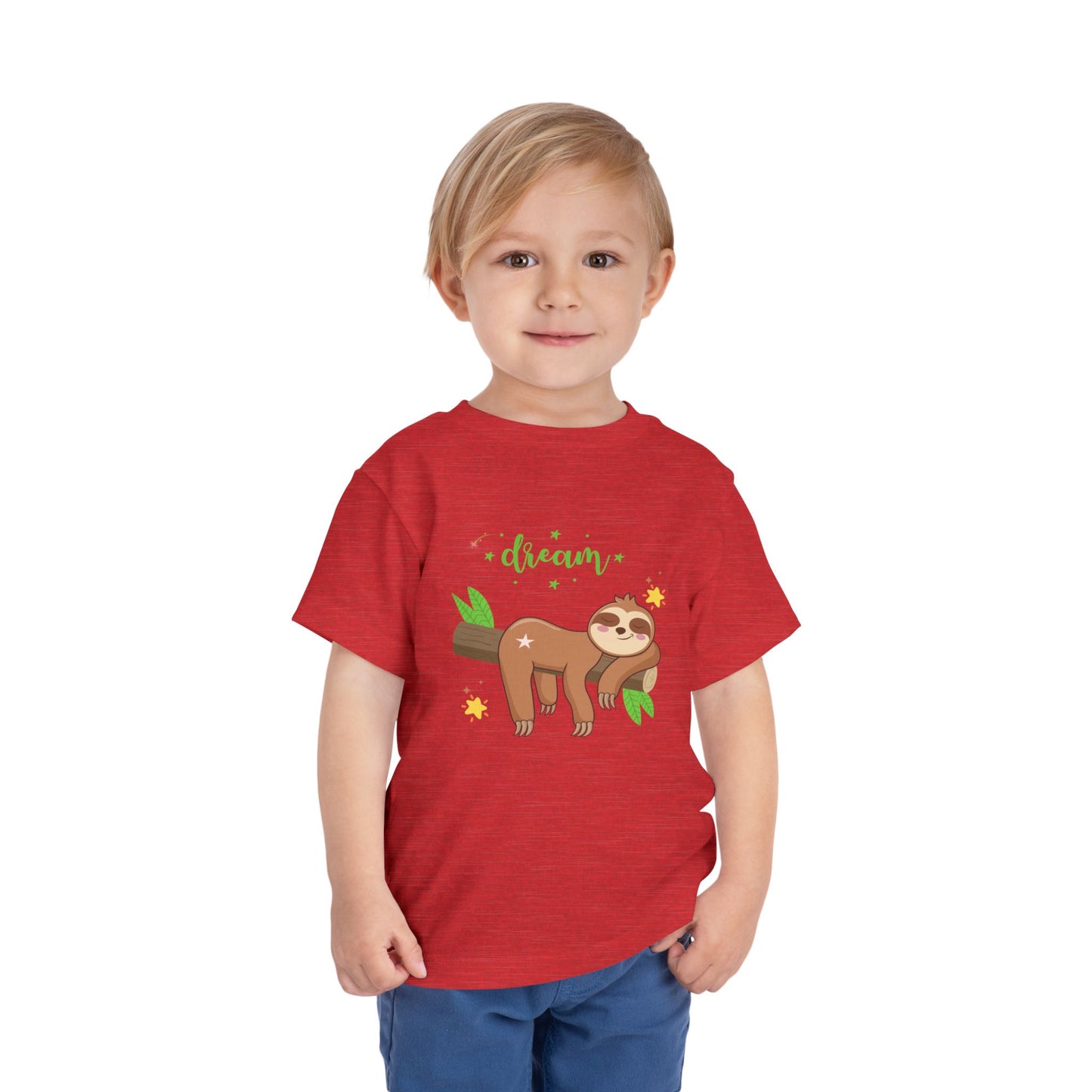Sloth Dreaming Toddler Tee, Cute Kids' Shirt, Animal Lover Gift, Birthday, Playtime, Sleepy Sloth Tee, Toddler Apparel
