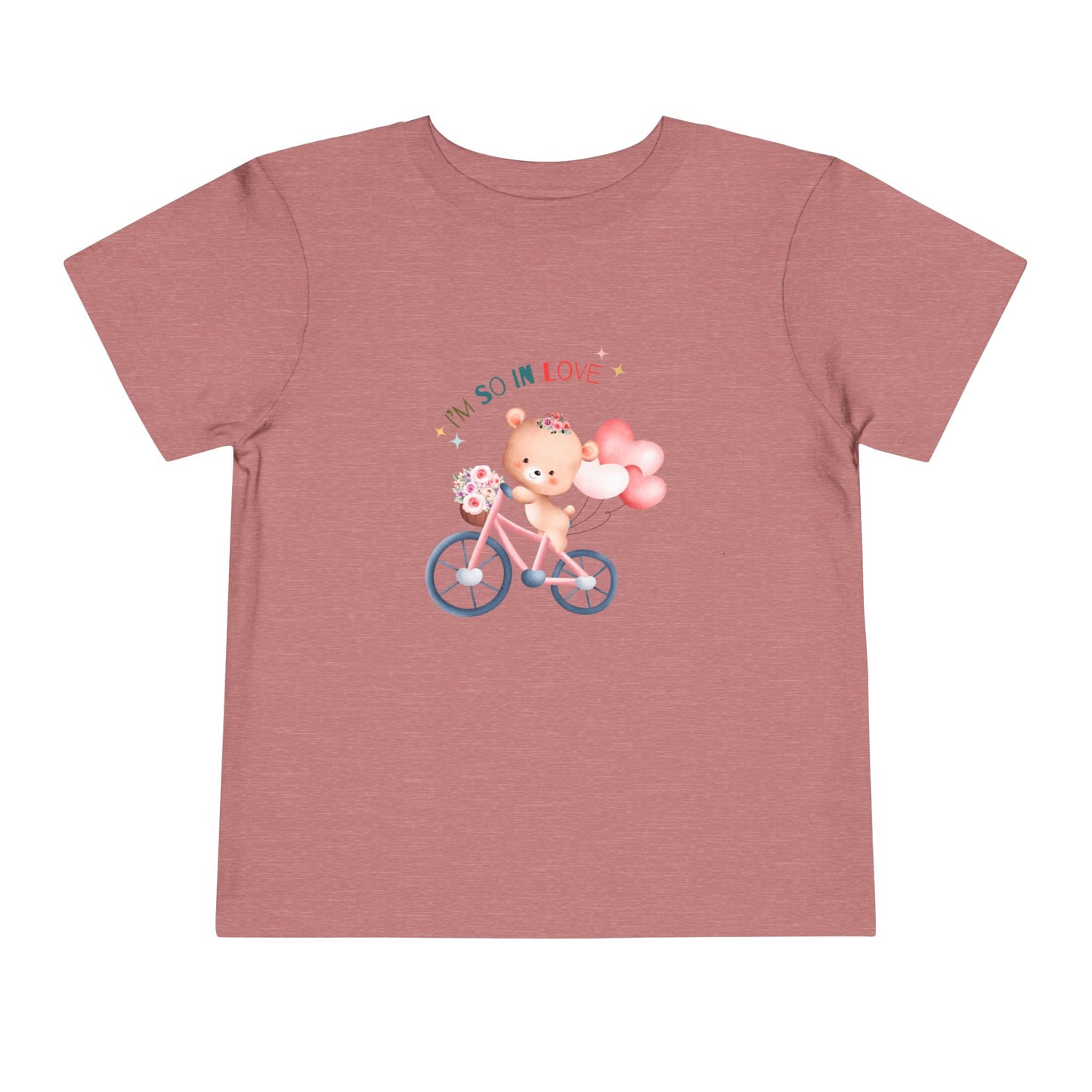Cute Toddler Tee with Bear Design - Perfect for Playdates, Birthdays, Valentine's Day, Gifts, Toddler Clothing