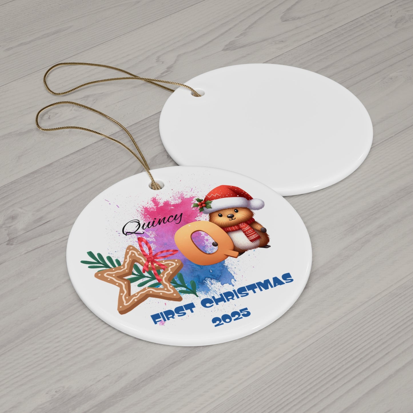 Personalized Christmas Ornament, Custom Holiday Decor, First Christmas 2025, Baby's First Christmas, Unique Keepsake Decoration
