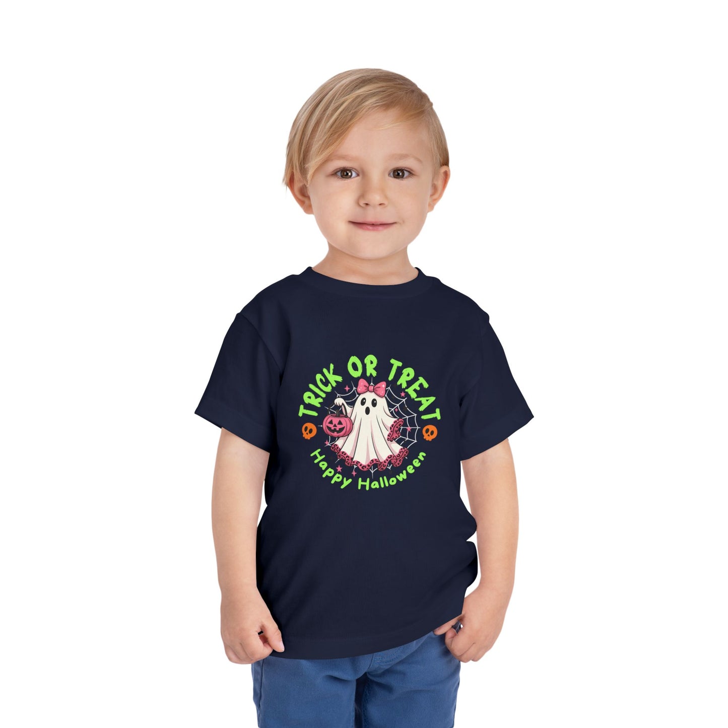 Halloween Toddler T-Shirt, Trick or Treat Tee, Kids Costume Shirt, Spooky Season Apparel, Fall Holiday Gift