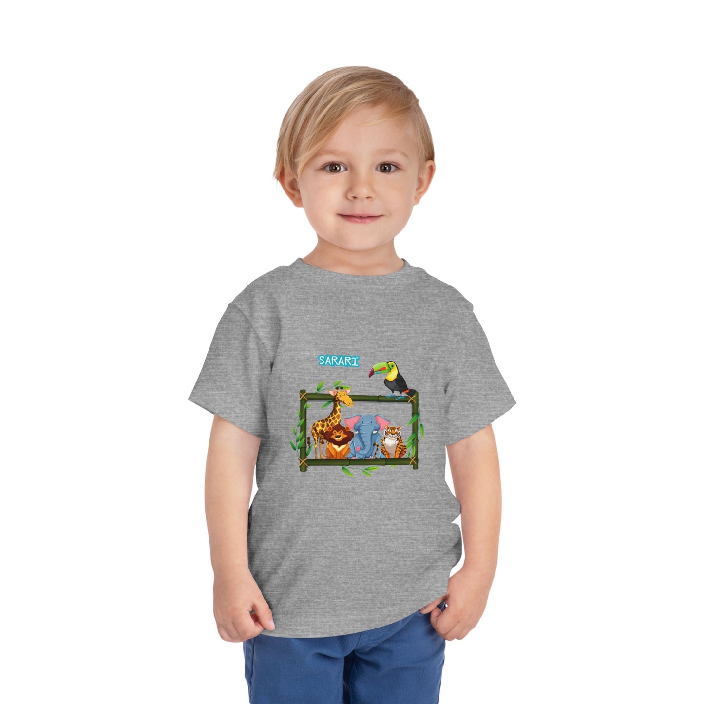 Safari Animal Toddler T-Shirt, Cute Animal Tee, Kids Safari Shirt, Birthday Gift for Kids, Summer Outfit, Playtime Apparel