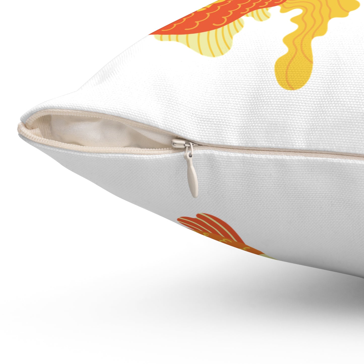 Six fish with cartoonish bubbles Spun Polyester Square Pillow