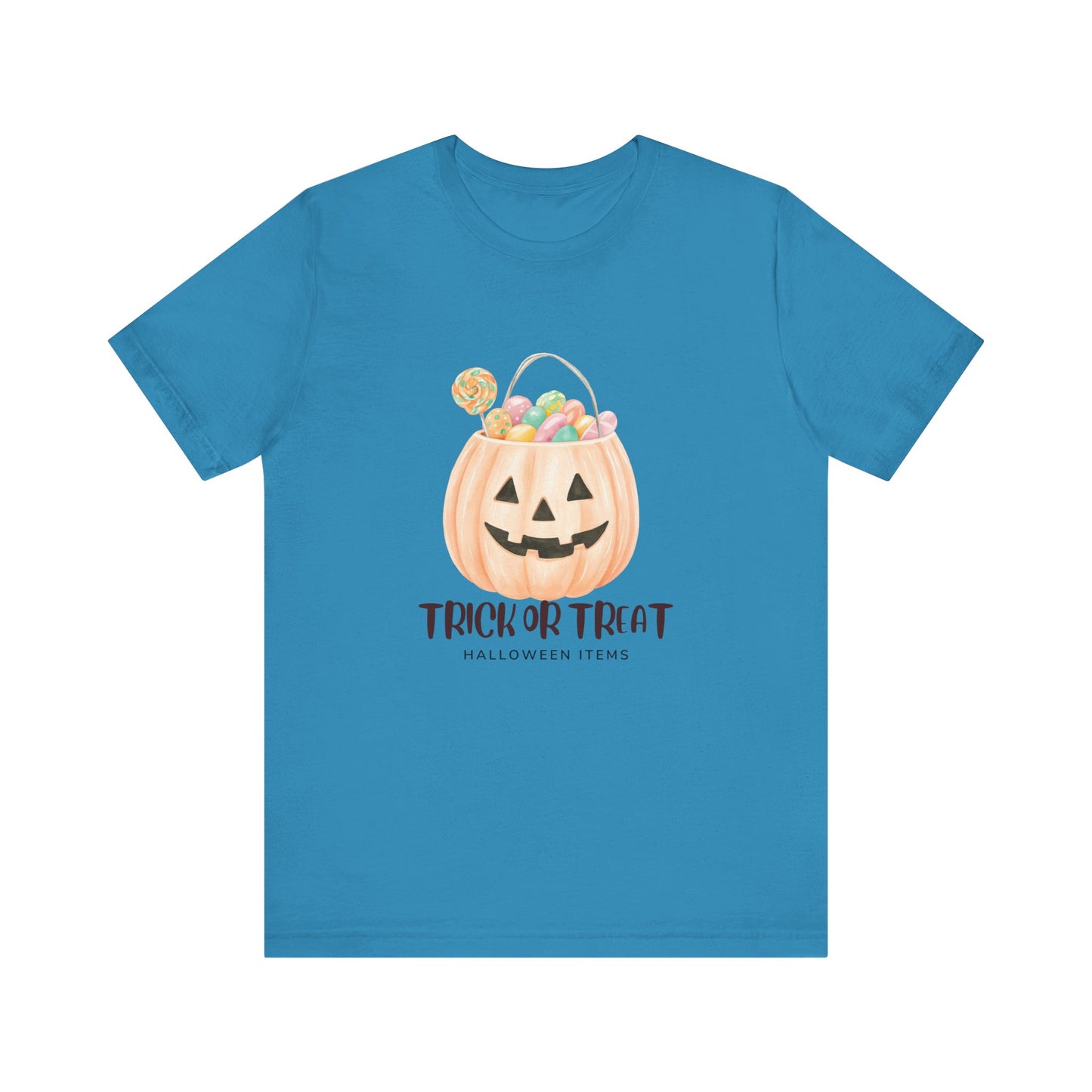 Halloween Trick or Treat T-Shirt, Unisex Graphic Tee, Fall Wardrobe Addition, Perfect for Halloween Parties, Spooky Season Wear
