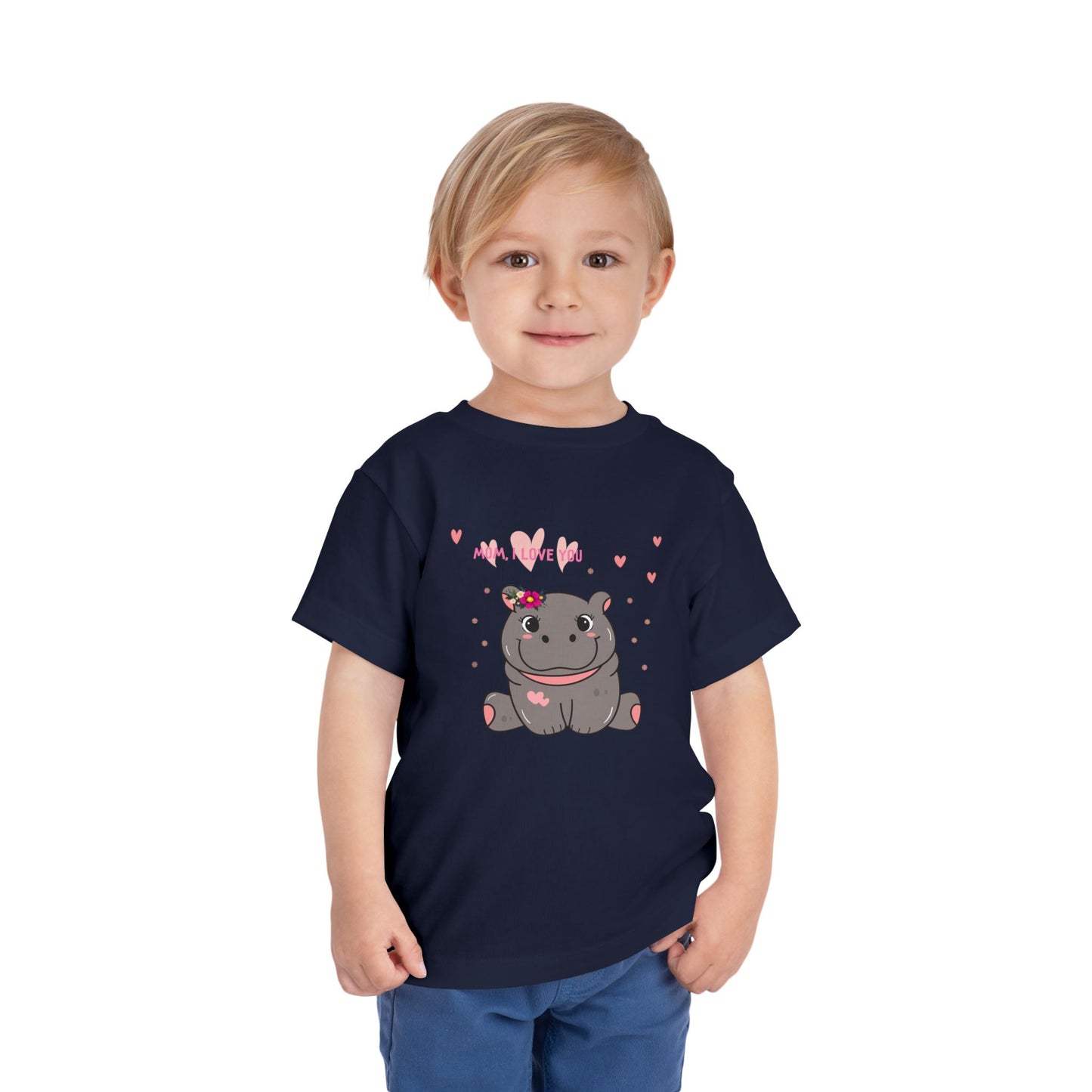 Cute Hippo Toddler Tee, Adorable Animal Shirt, Baby Shower Gift, Kids Birthday Outfit, Playful Summer Wear