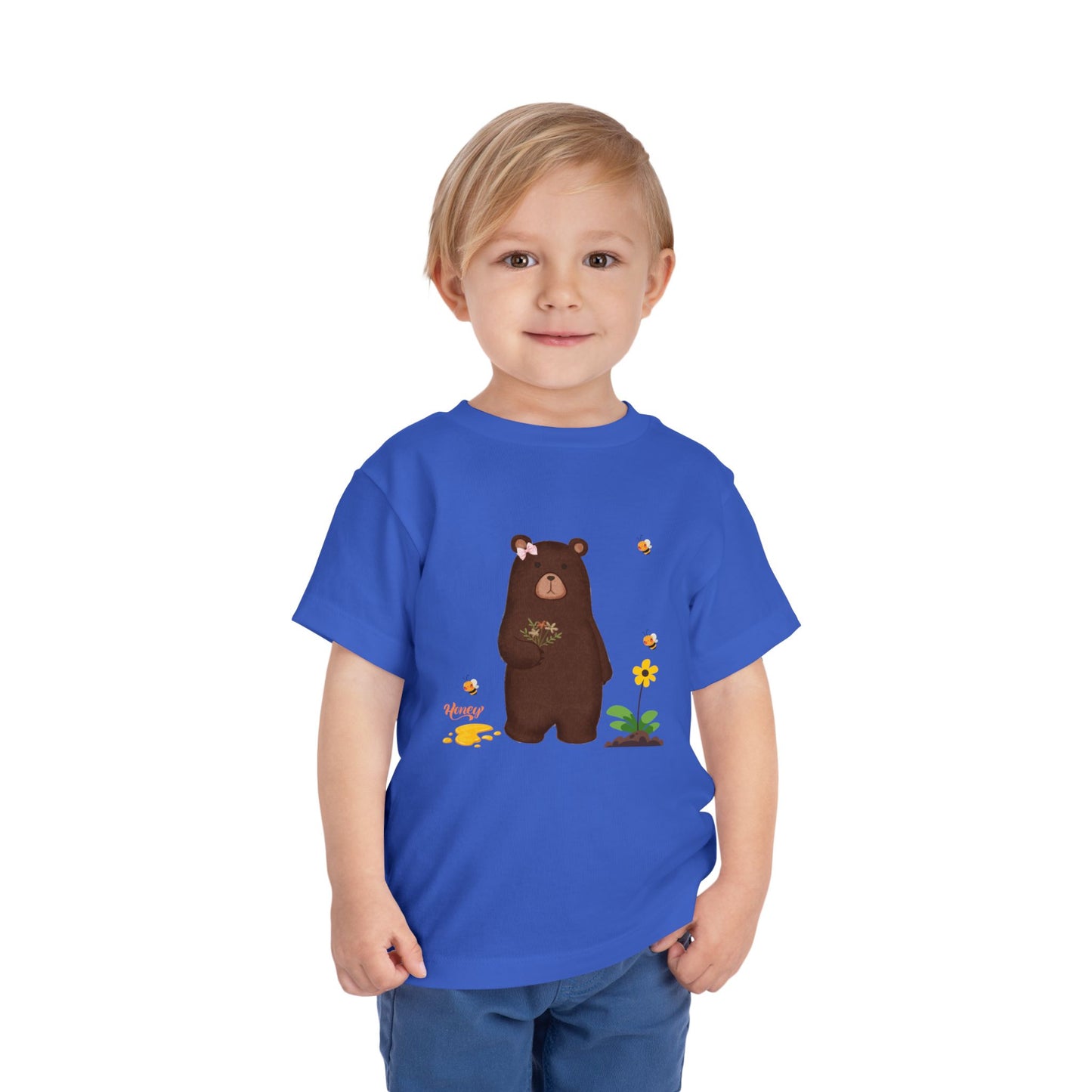 Adorable Bear Toddler Tee, Cute Animal Shirt, Gift for Kids, Birthday Party Outfit, Nature Lover's Apparel