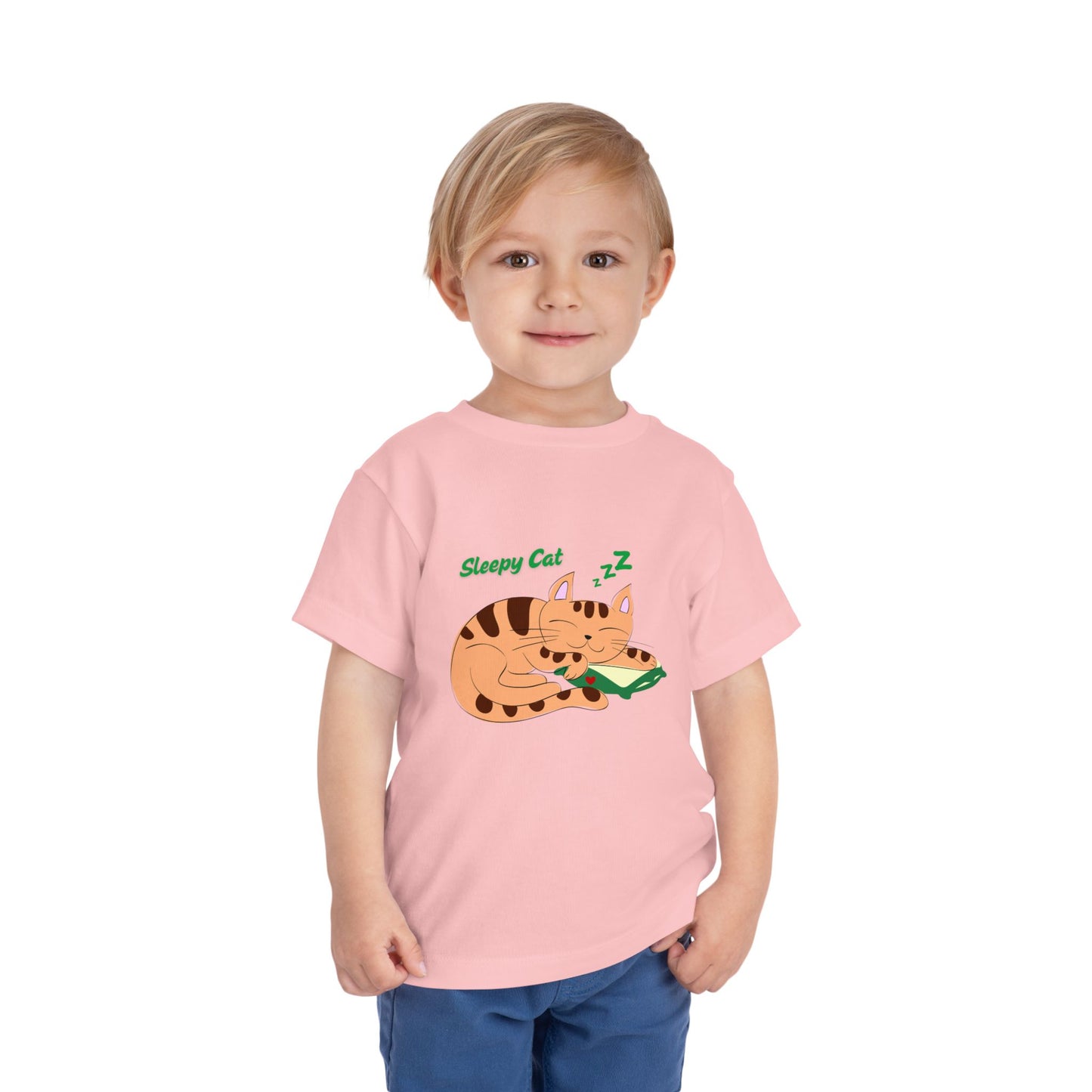 Sleepy Cat Toddler Tee, Cute Kids Shirt, Adorable Toddler Clothing, Cat Lover Gift, Baby Shower Present, Playful Everyday Wear