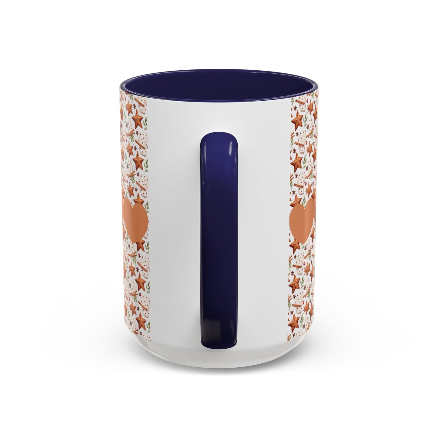 Personalized Accent Coffee Mug - Custom Gift, Floral Design, Heart Motif, Perfect for Birthdays, Anniversaries, Holidays