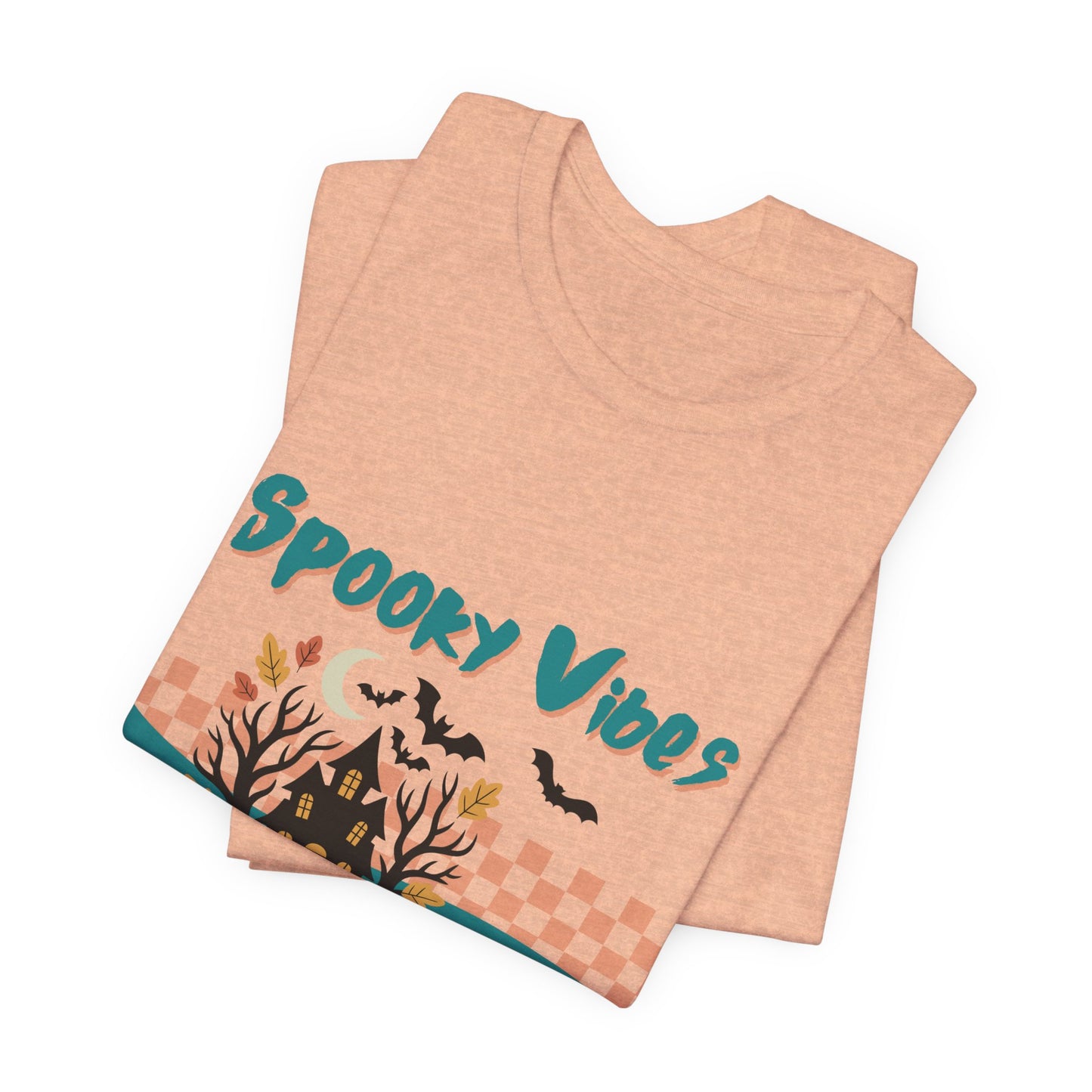 Spooky Vibes Graphic Tee, Unisex Halloween Shirt, Fall Fashion, Casual T-Shirt, Unique Gift for Halloween Lovers, Autumn Wardrobe Essential