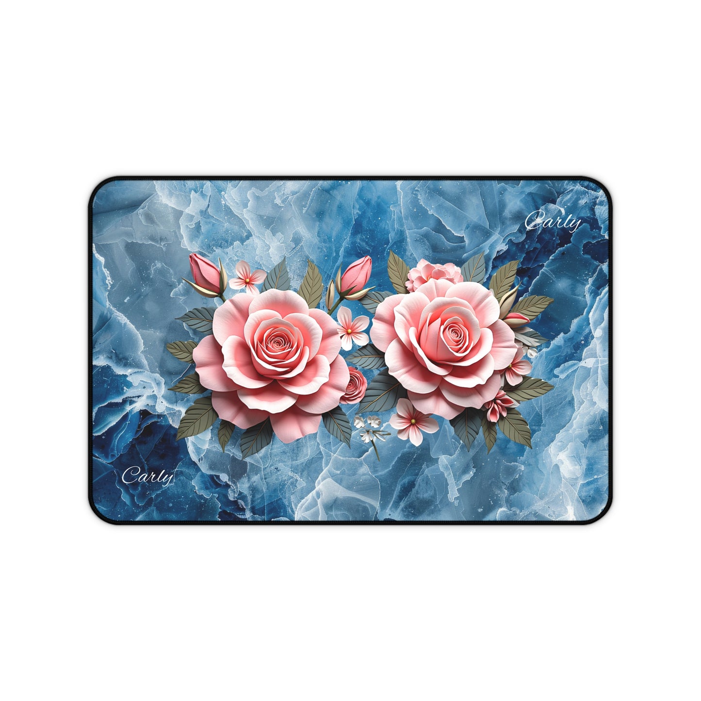 Floral Desk Mat Perfect for Home Office, Gaming, or Study - Elegant Rose Design, Mouse Pad, Desk Accessory, Gift Idea