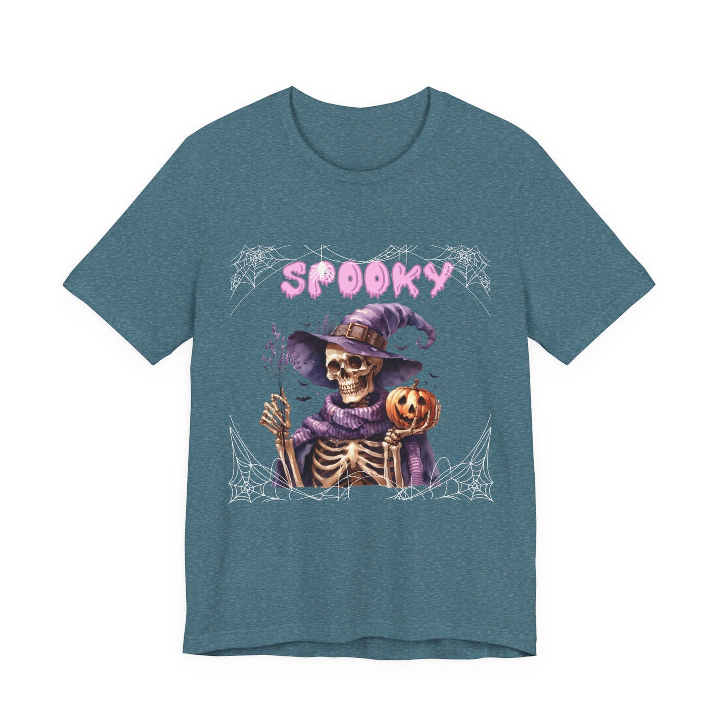 Spooky Skeleton Halloween Tee, Unisex Halloween Shirt, Trick or Treat Apparel, Fall Festivity Clothing, October Celebration Top