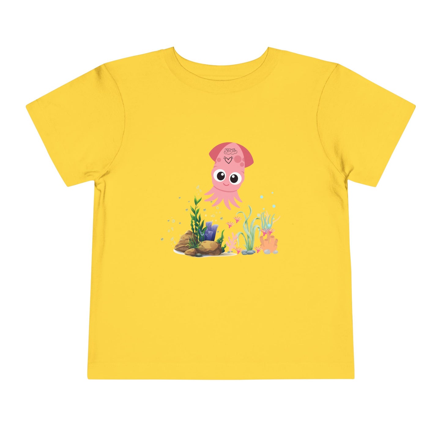 Adorable Pink Octopus Toddler Tee, Kids Beach Shirt, Summer Outfit, Birthday Gift, Animal Lover Top