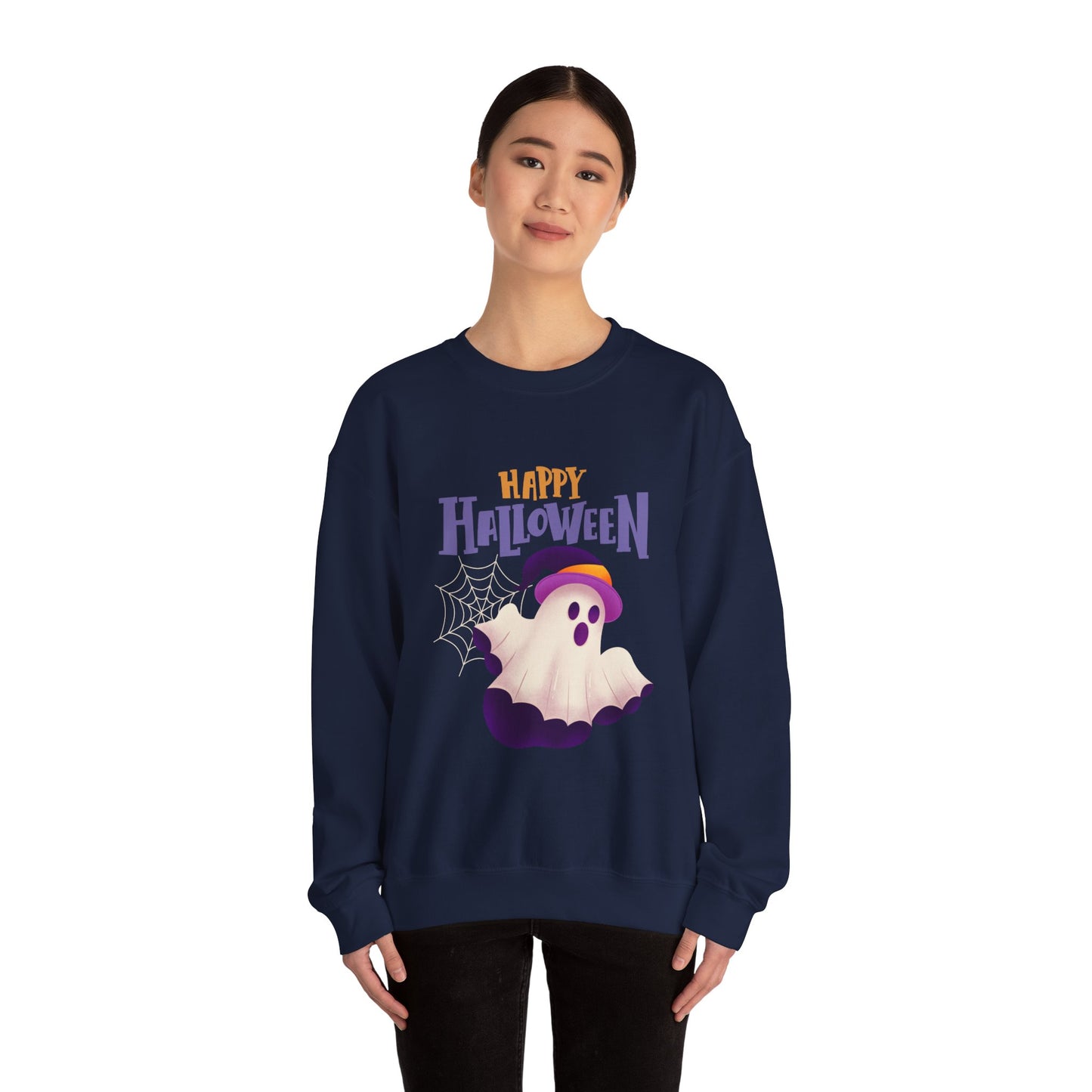Halloween Ghost Sweatshirt | Unisex Crewneck | Spooky Season Apparel, Halloween Gift, Cozy Outfit, Festival Wear, Autumn Fashion