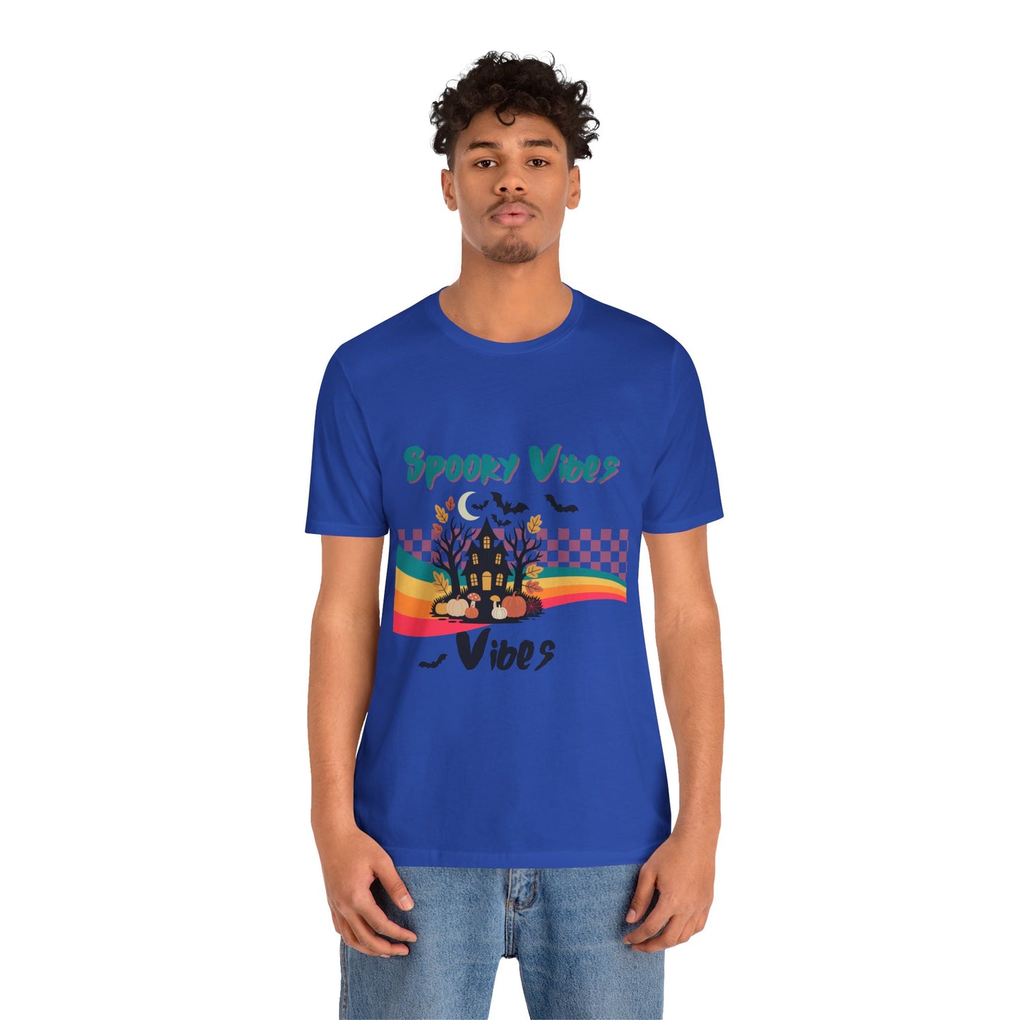 Spooky Vibes Graphic Tee, Unisex Halloween Shirt, Fall Fashion, Casual T-Shirt, Unique Gift for Halloween Lovers, Autumn Wardrobe Essential