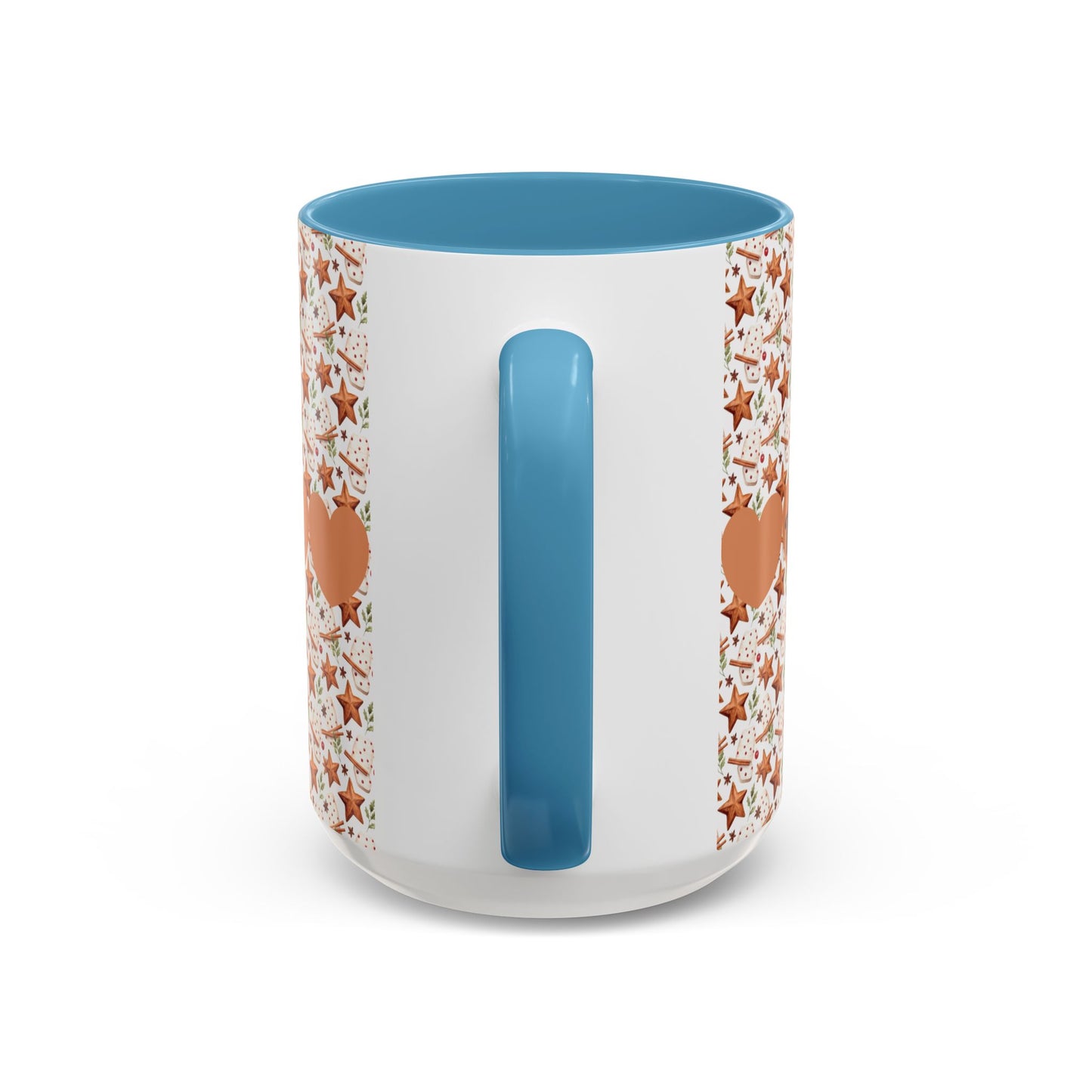 Personalized Accent Coffee Mug - Custom Gift, Floral Design, Heart Motif, Perfect for Birthdays, Anniversaries, Holidays