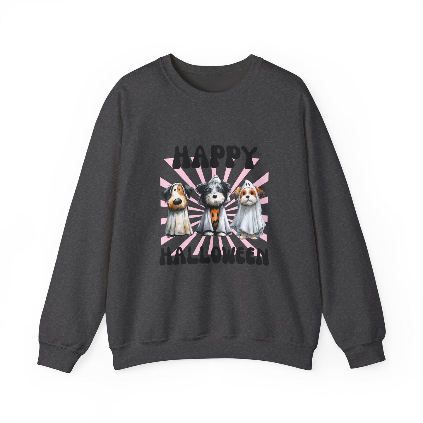 Halloween Dog Crewneck Sweatshirt, Cozy Pet Lover Gift, Unisex Halloween Apparel, Funny Dog Sweatshirt, Fall Fashion