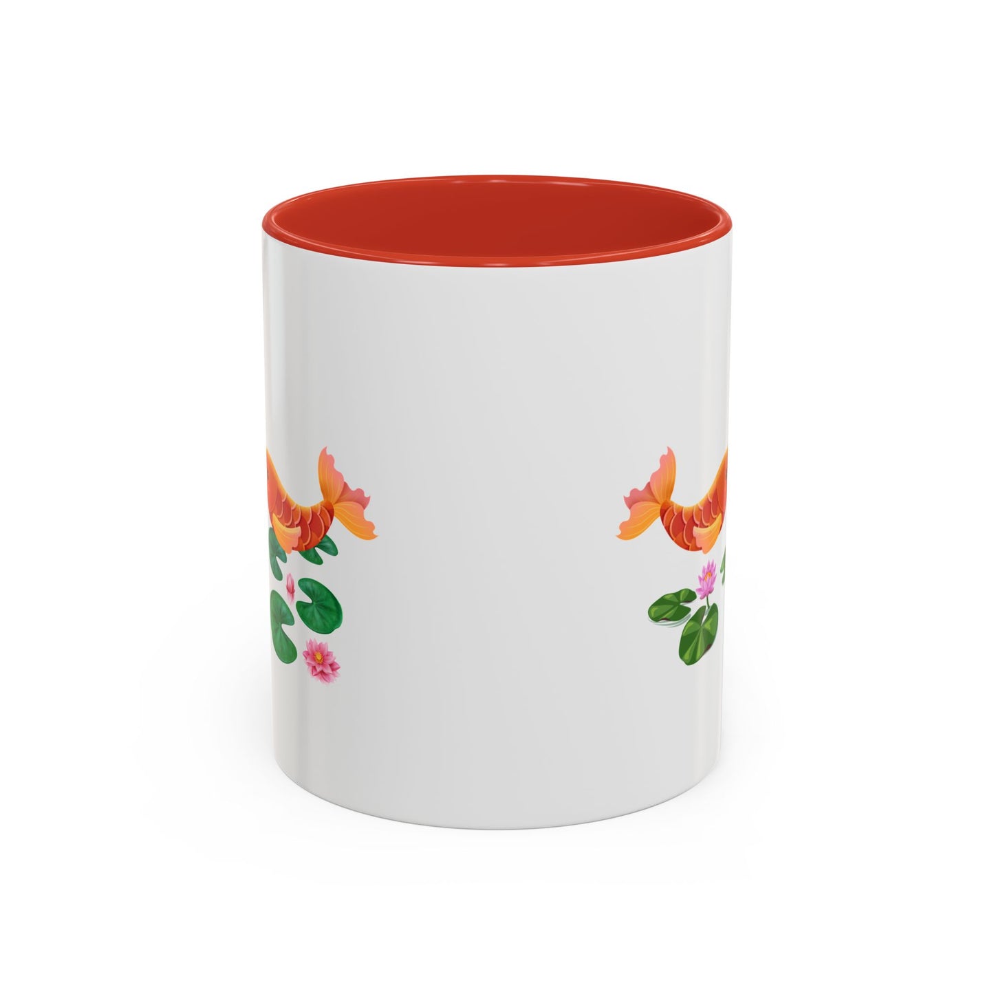 Golden koi fish with lotus flowers Coffee Mug