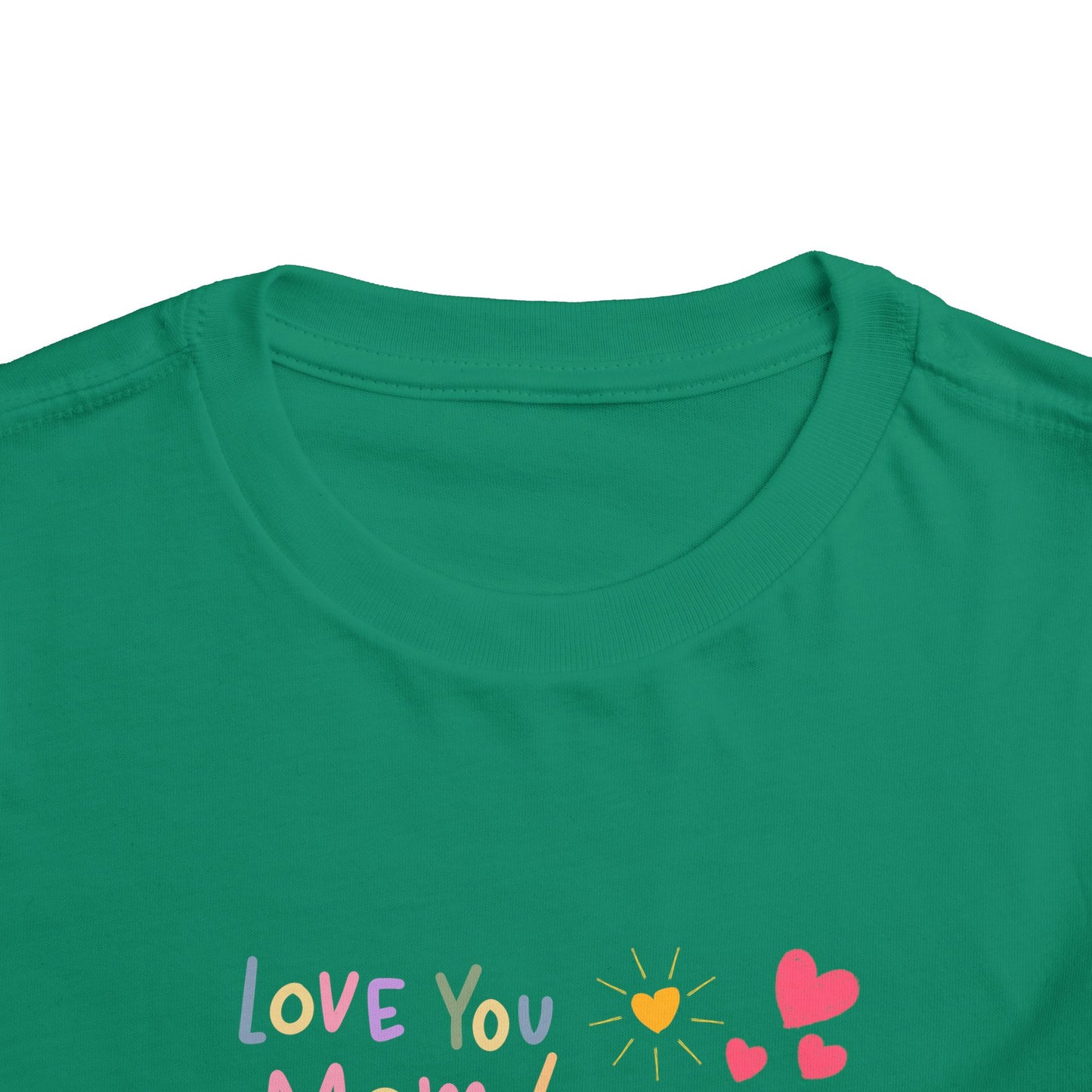 Cute Cat 'Love You Mom' Toddler Tee, Perfect Gift for Mother's Day, Birthday, Playdates, Casual Wear, Cute Kids' Apparel