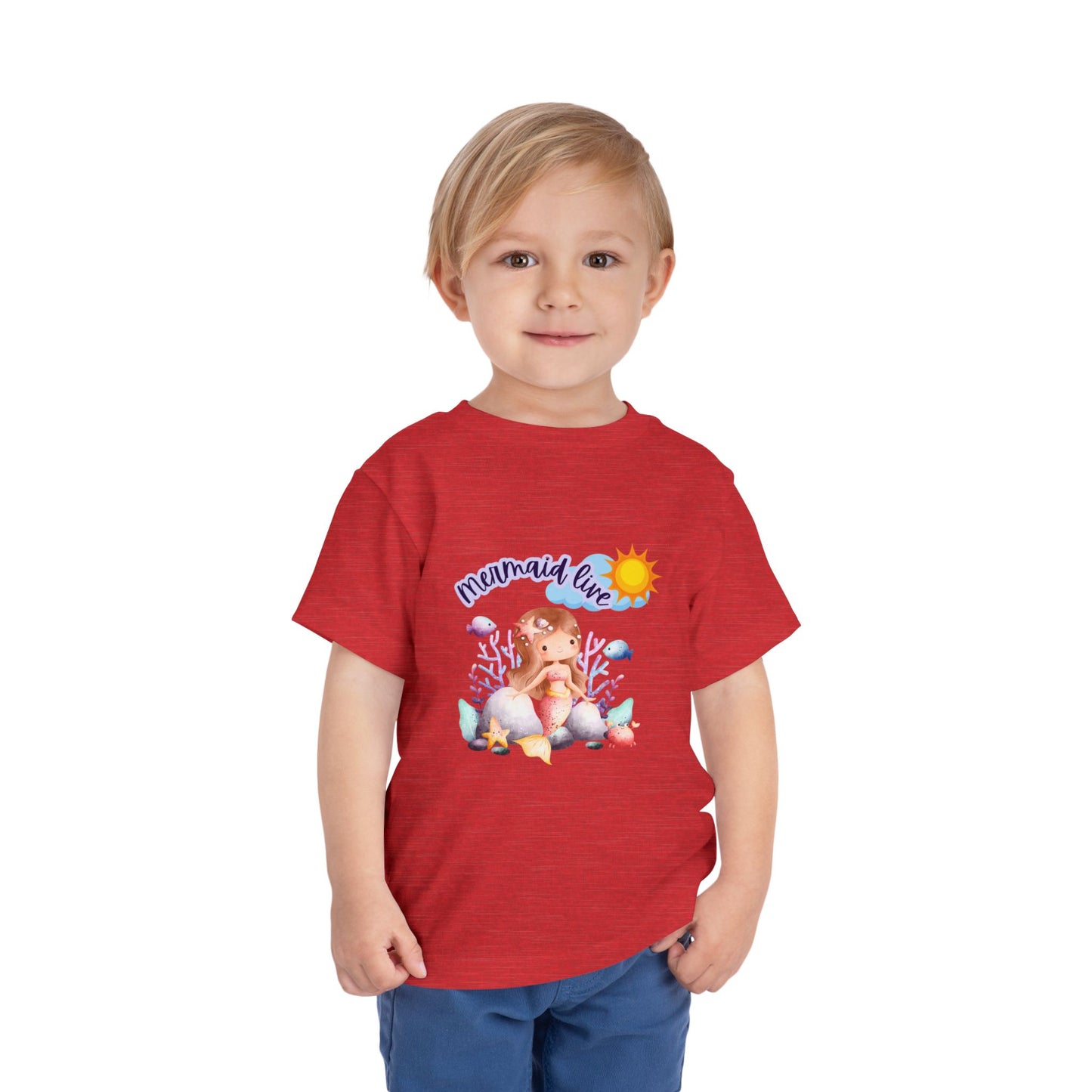 Mermaid Live Toddler Tee, Fun Summer Shirt, Cute Kids Clothing, Beach Outfit, Birthday Gift, Playtime Essential