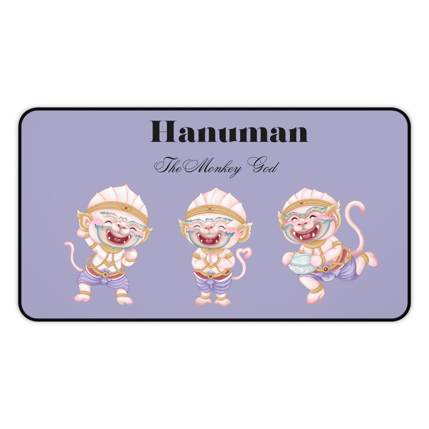Hanuman Desk Mat - Hindu Mythology Themed Office Decor, Computer Mouse Pad, Gift for Animators, Cute Workspace Accessories